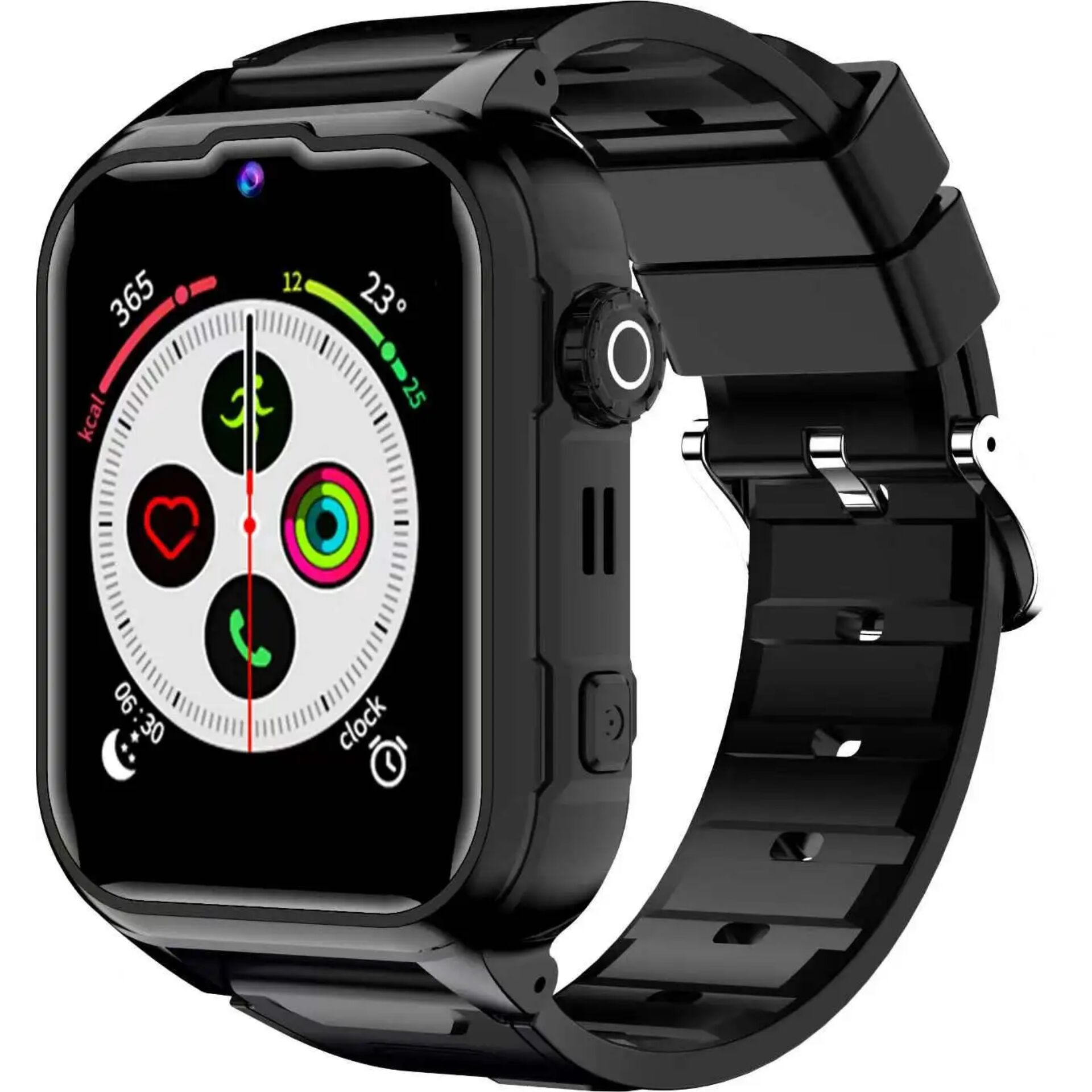 Smartwatch, Schwarz, Metallarmband, Touchscreen, Metallgehäuse