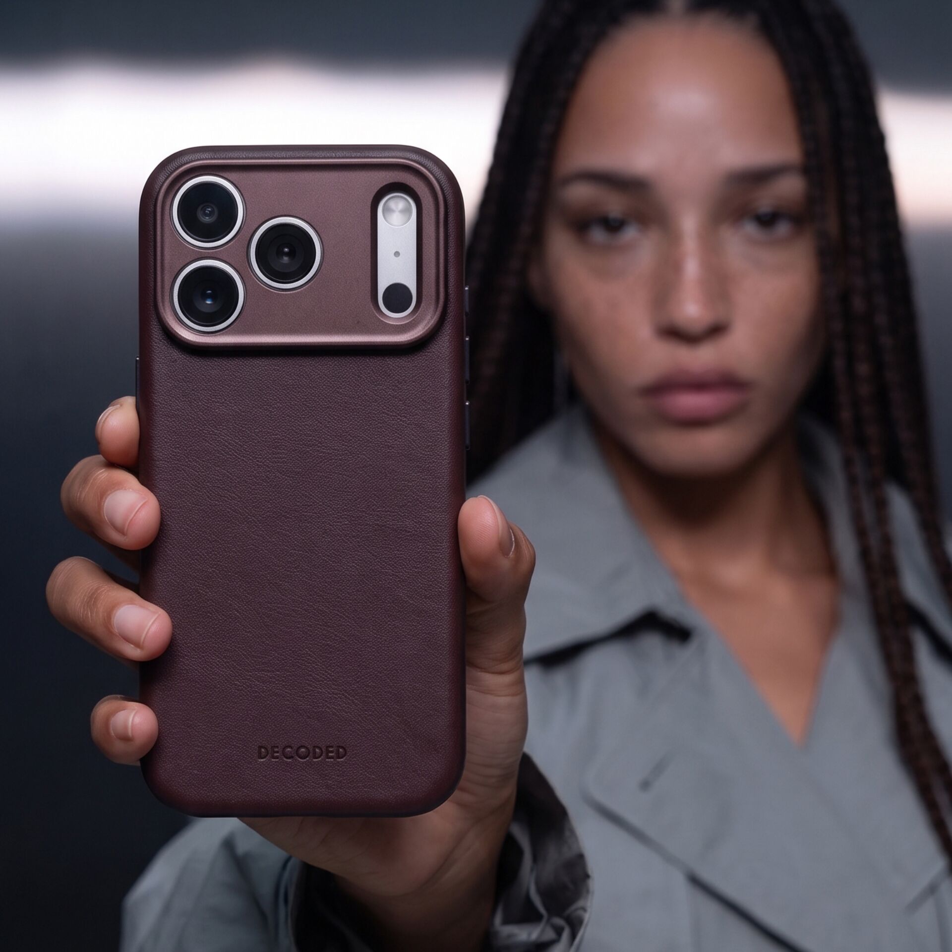 smartphone, hülle, iPhone-kamera, lederhülle, burgunderrot