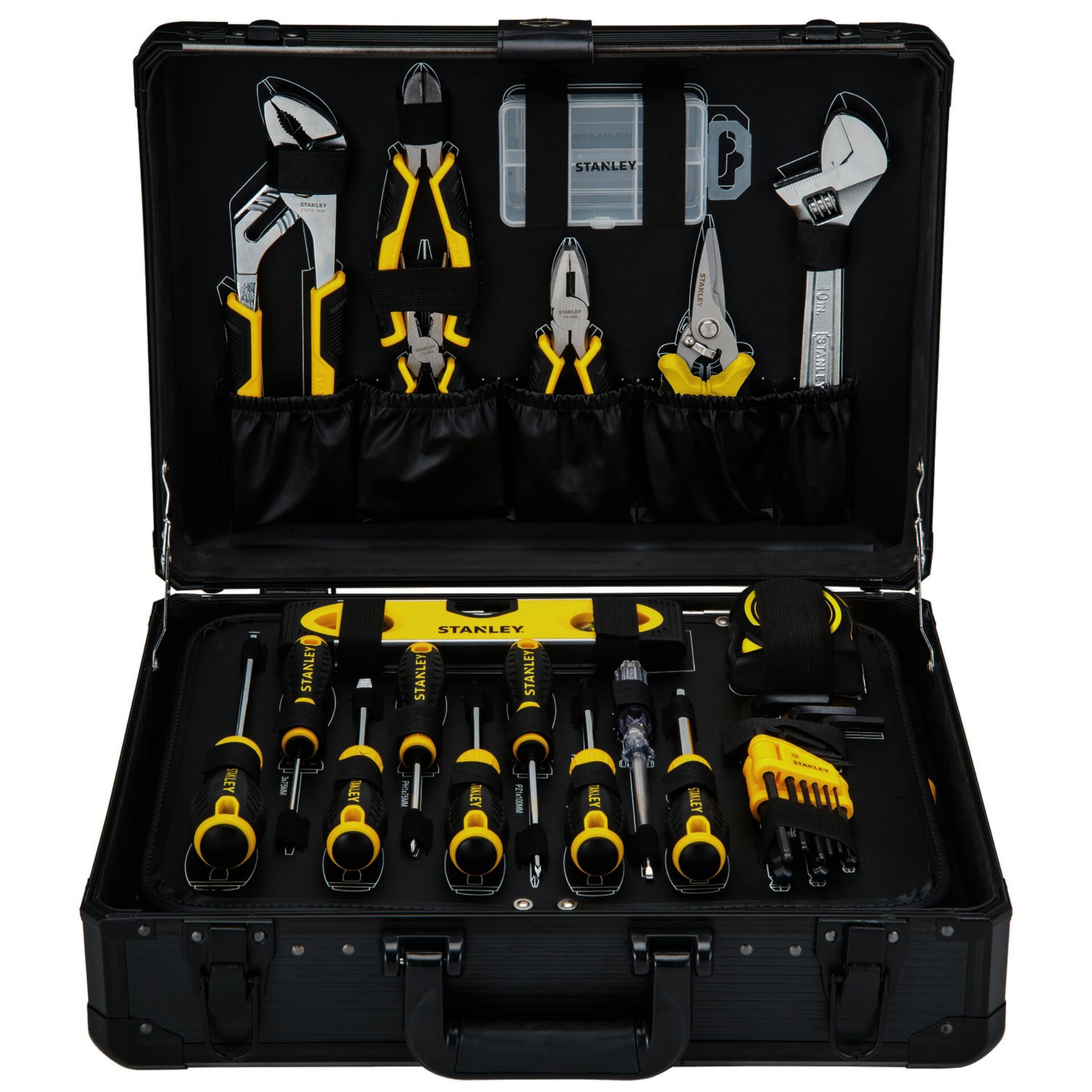 Werkzeugkoffer, Schraubendreher-Set, Inbusschlüssel, Zangensatz, Werkzeugtasche