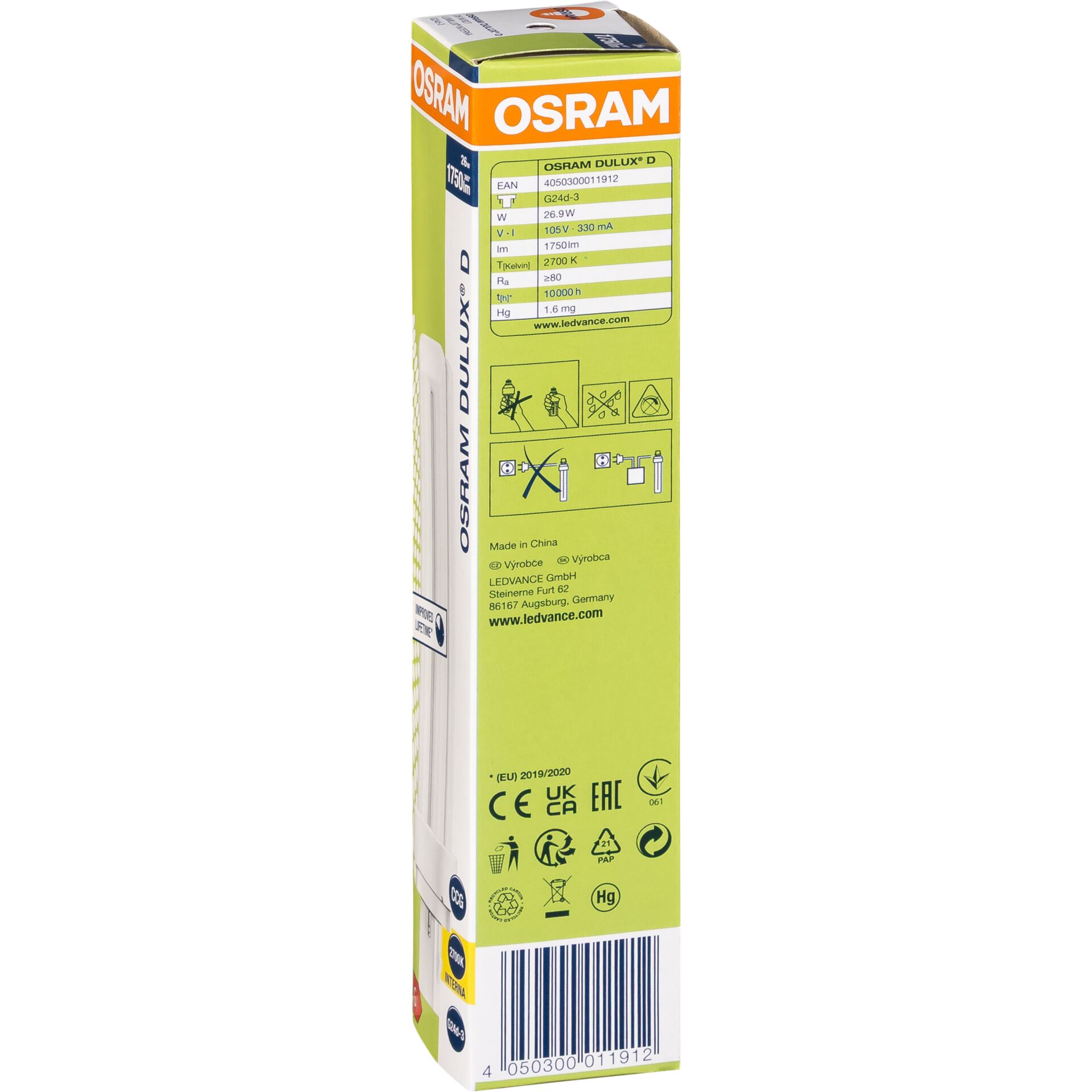 LED, DULUX, Birne, Osram, Grün