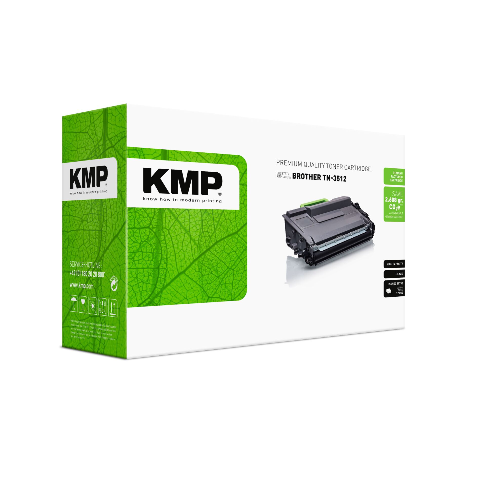 Computerausrüstung, Elektronik, Hardware, Adapter, Werbung, Tonerpatrone, TN-3512, KMP, Brother kompatibel, Schwarz