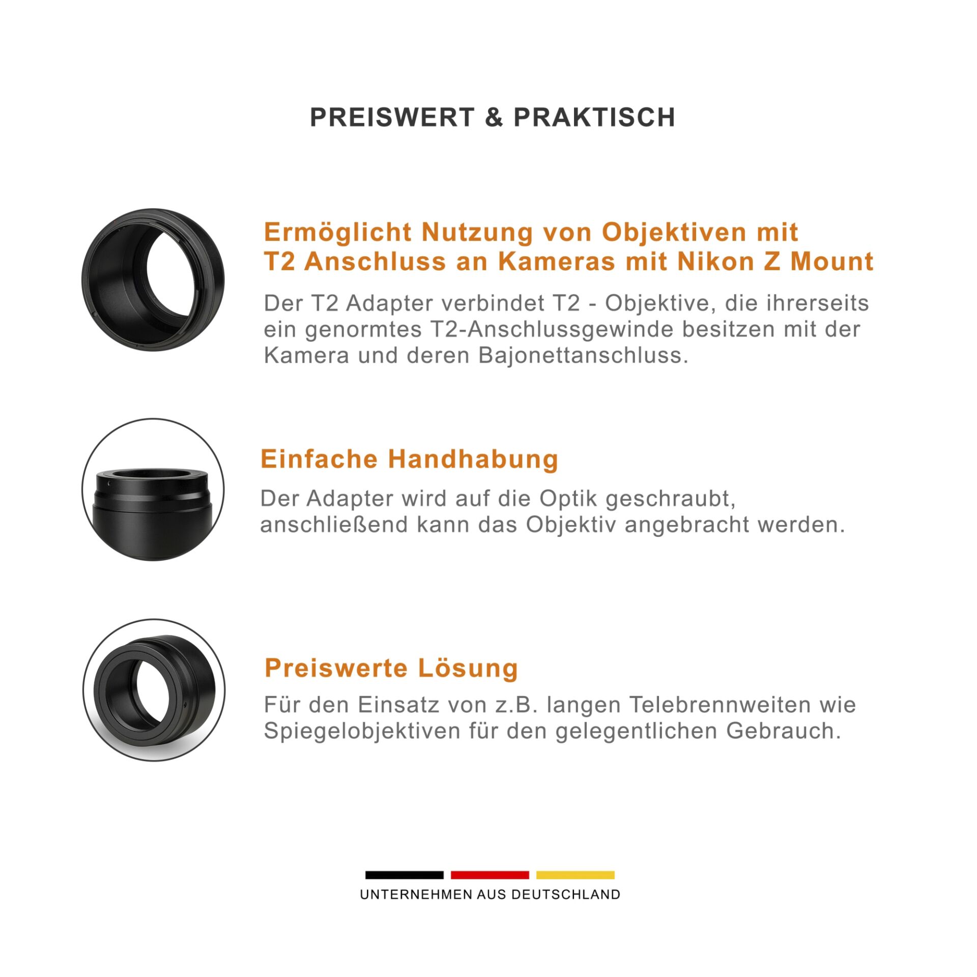 Elektronik, Kamera-Linse