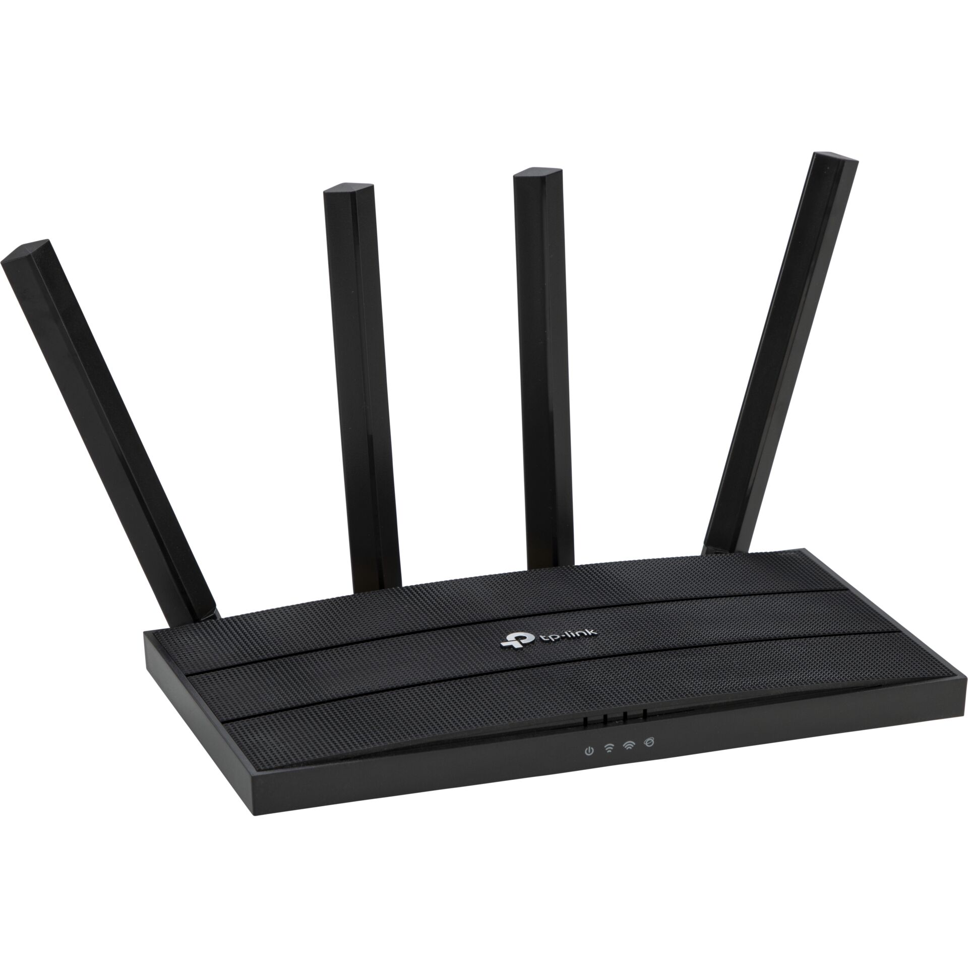 WLAN-Router, Router, Vier Antennen, Glatte Oberfläche, PoE-Tasten