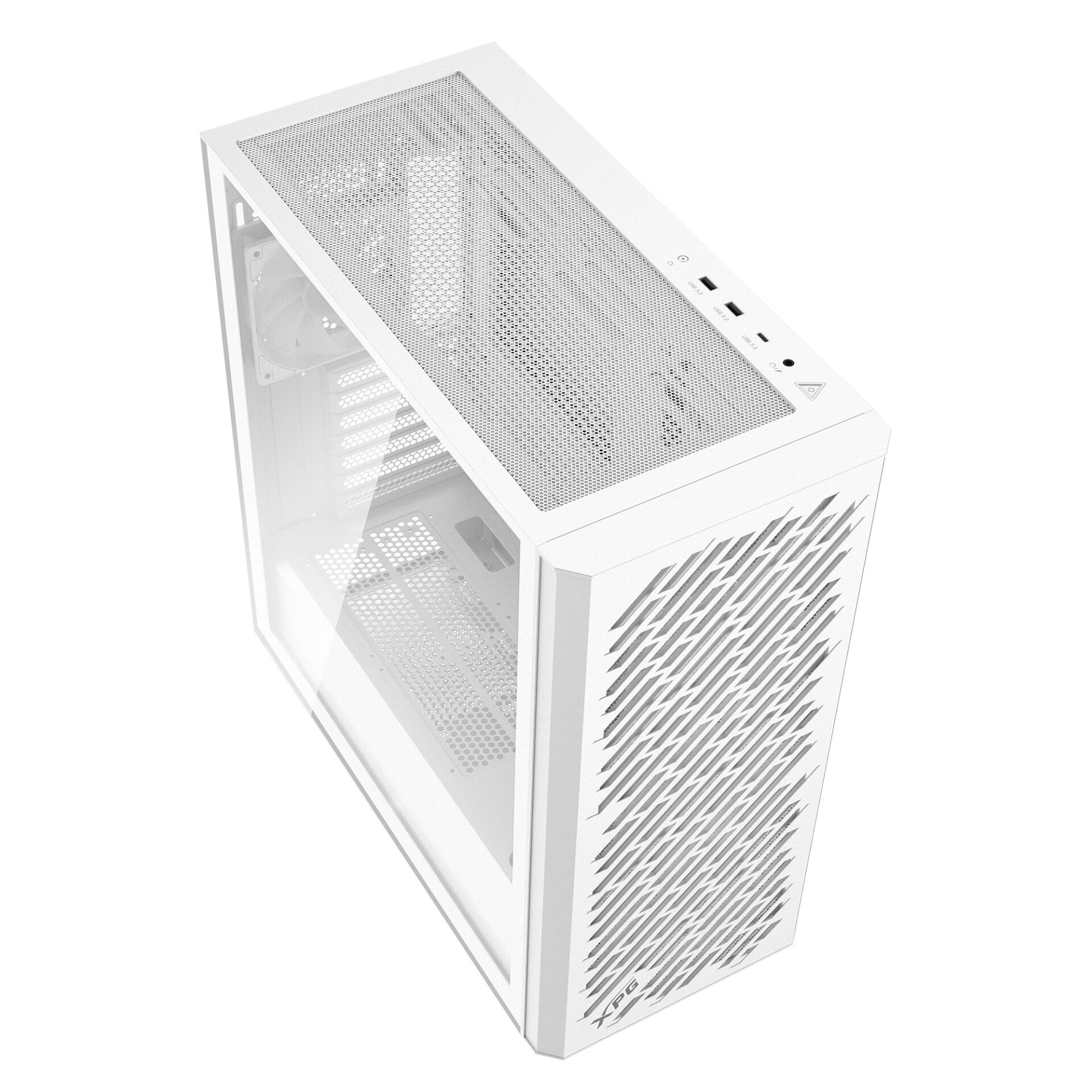 PC-Gehäuse, Midi-Tower, Weiß, Mesh-Front, Okta-F"