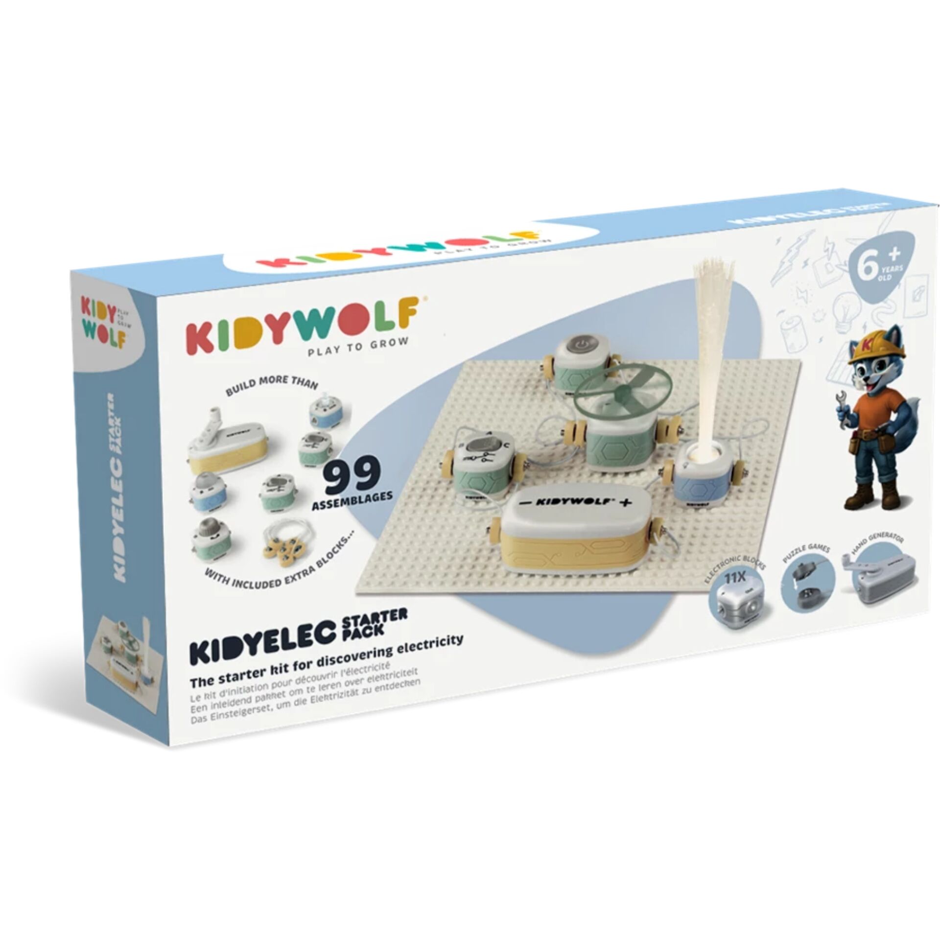 Kidywolf Elektrizität-  Experimentierkasten 11-tlg.