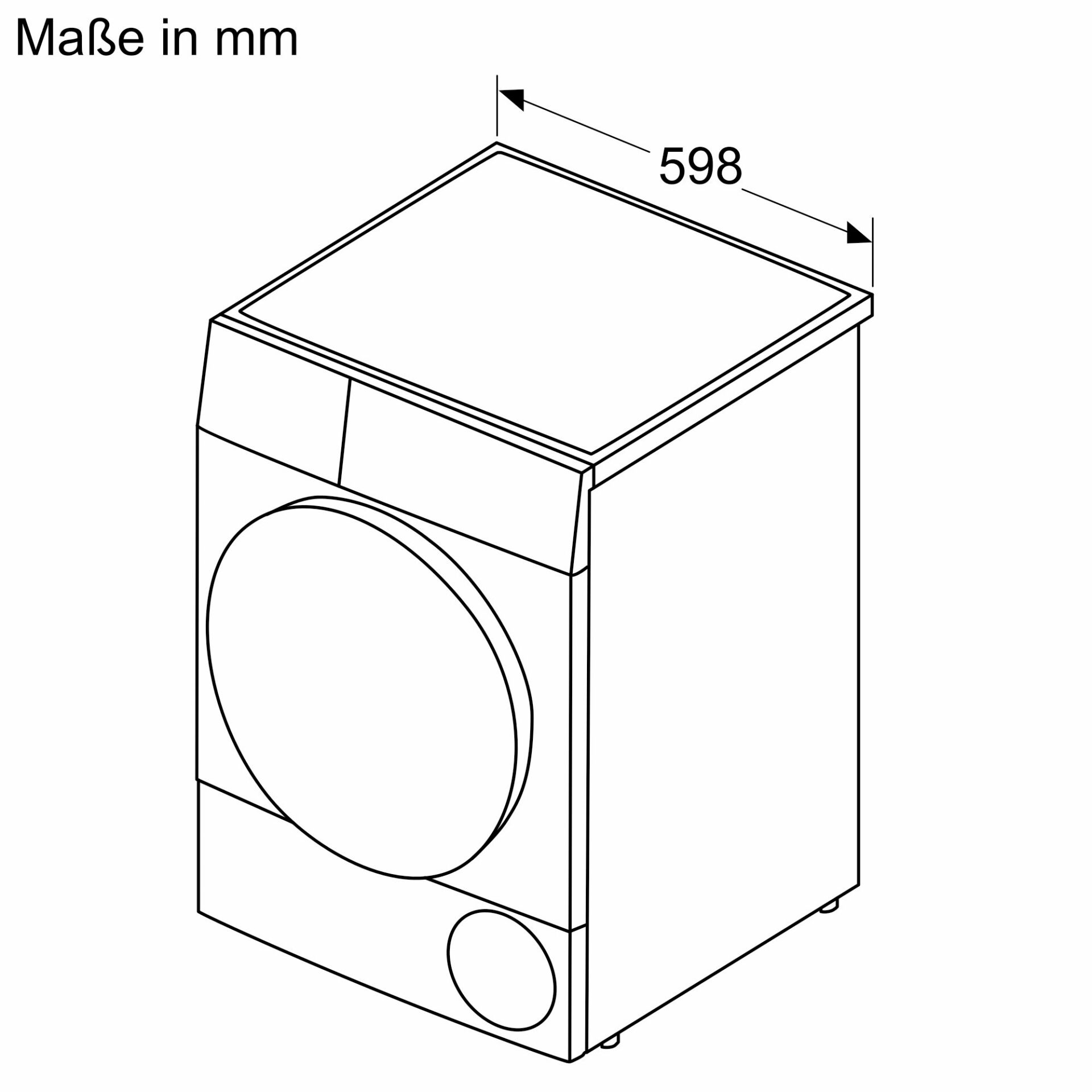 Waschmaschine, Waschmaschine frontal, Frontlader, Küche, Gerätemaße 598 mm