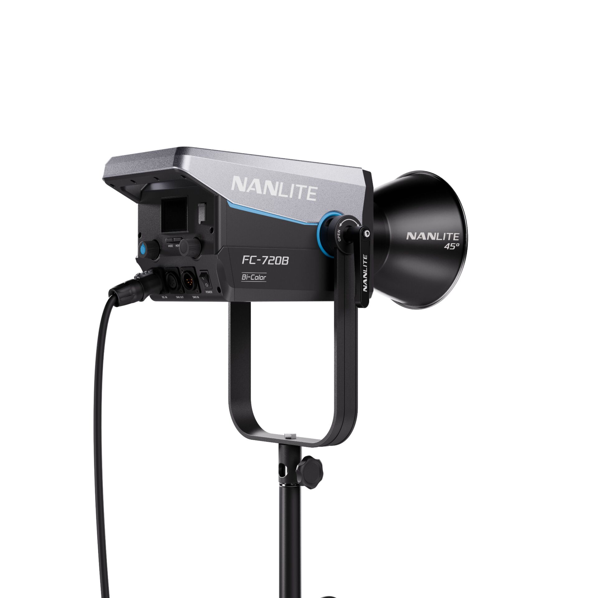 Lichtstativ, Blitzkopf, Nanlite, Bi-Color, Rim-Durchmesser45°