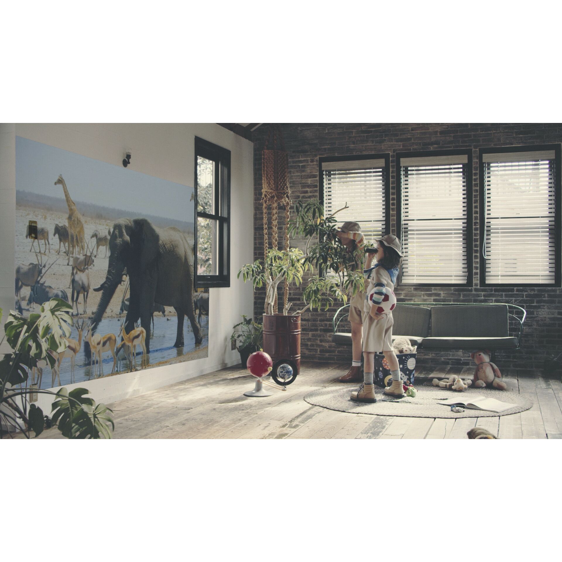 Innenarchitektur, Pflanze im Topf, Wohnzimmer, Person, Elefant