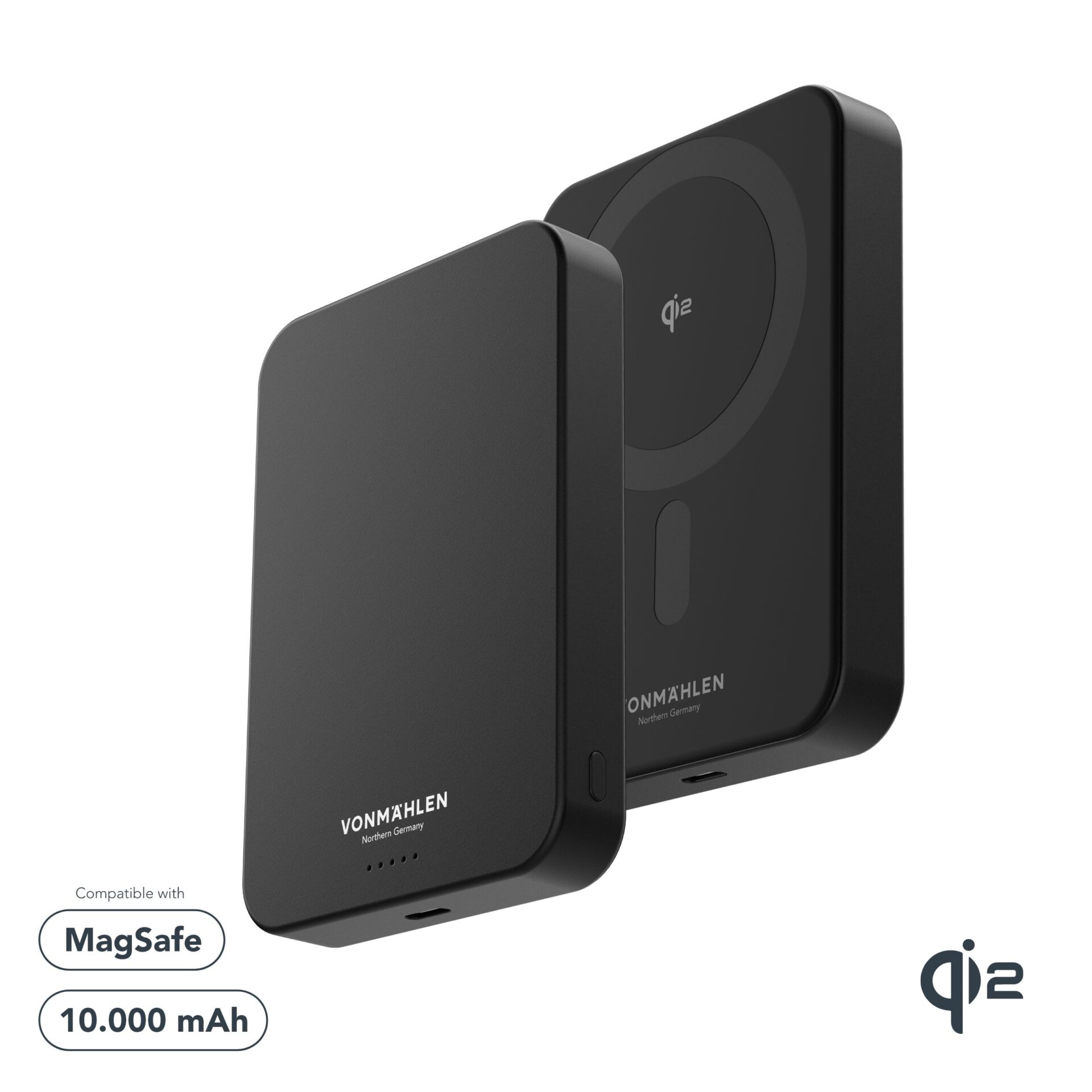 Powerbank, MagSafe, 10.000 mAh, Qi2, Schwarz