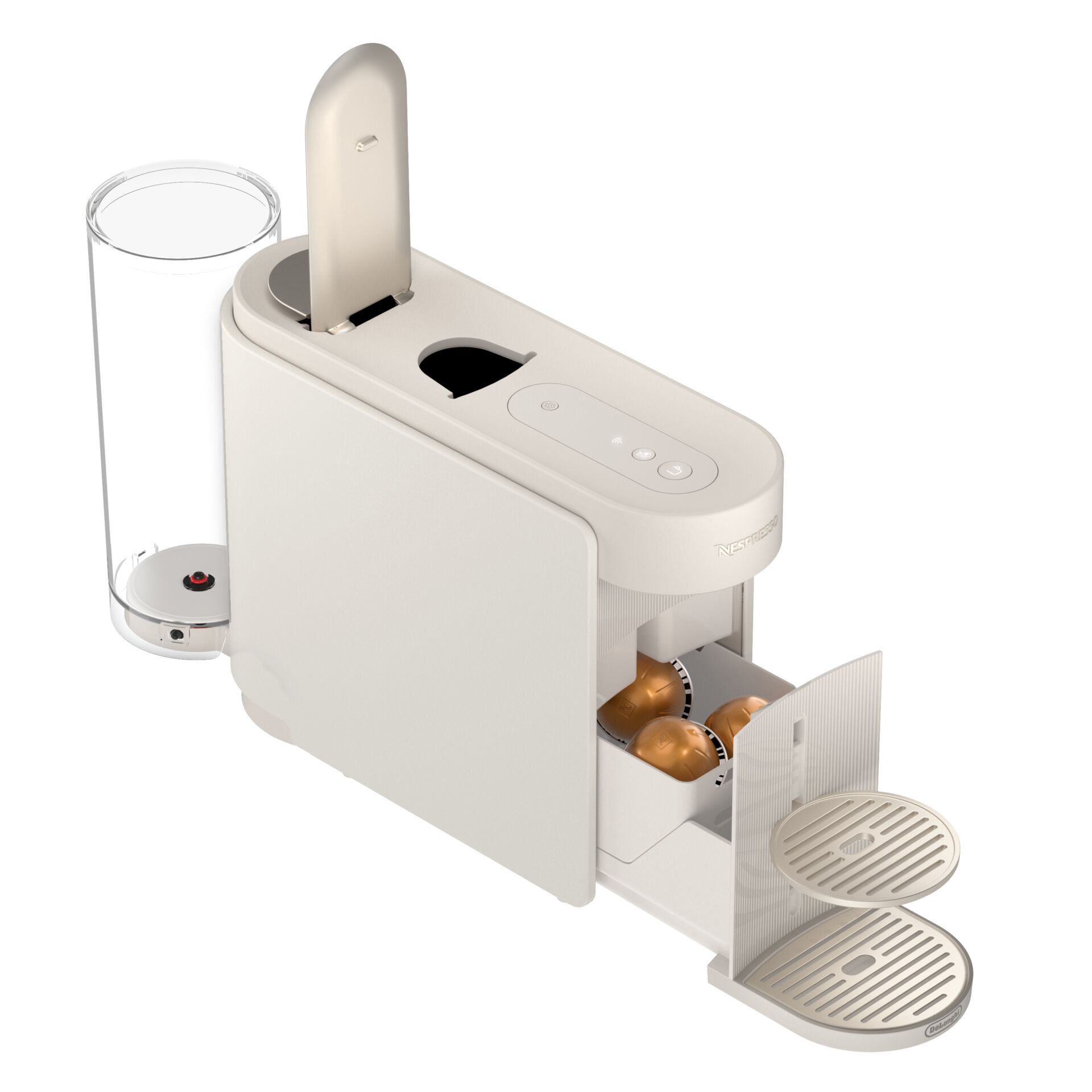 Kaffeemaschine, Kapseln, Wasserbehälter, Milchschaum, Kaffeezubereitung