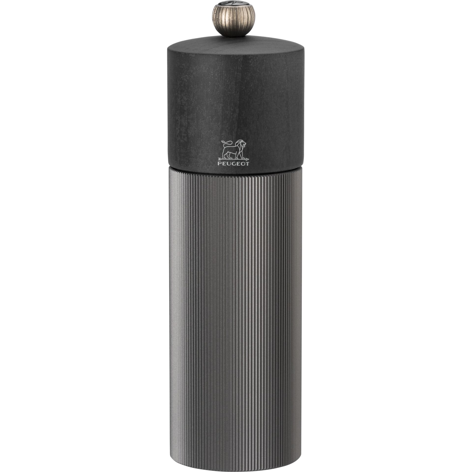 Peugeot Line Holz/Aluminium Salzmühle 18 cm Graphit Zylinder, Flasche, Shaker