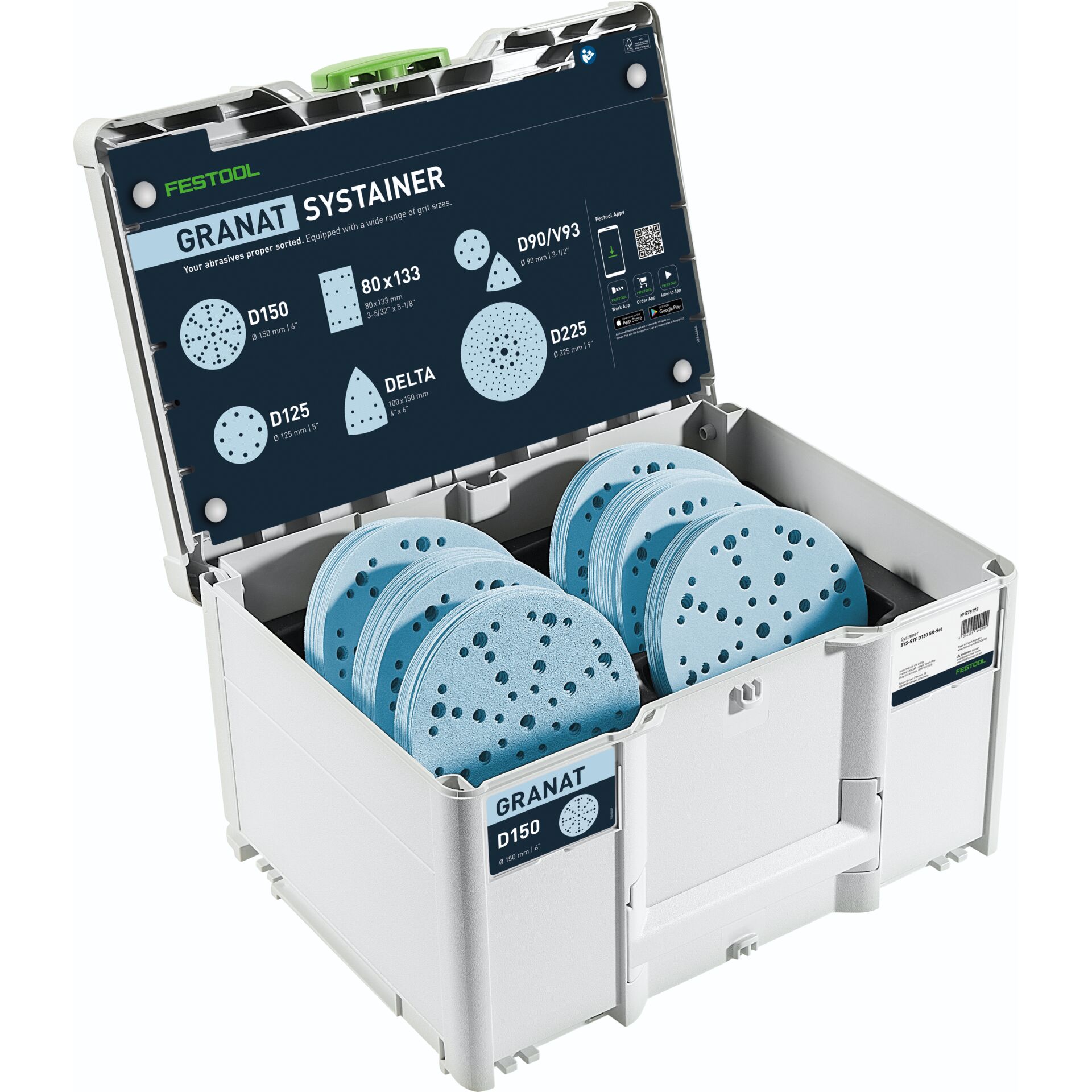 Festool SYS-STF D150 GR-Set  Schleifscheiben-Systainer