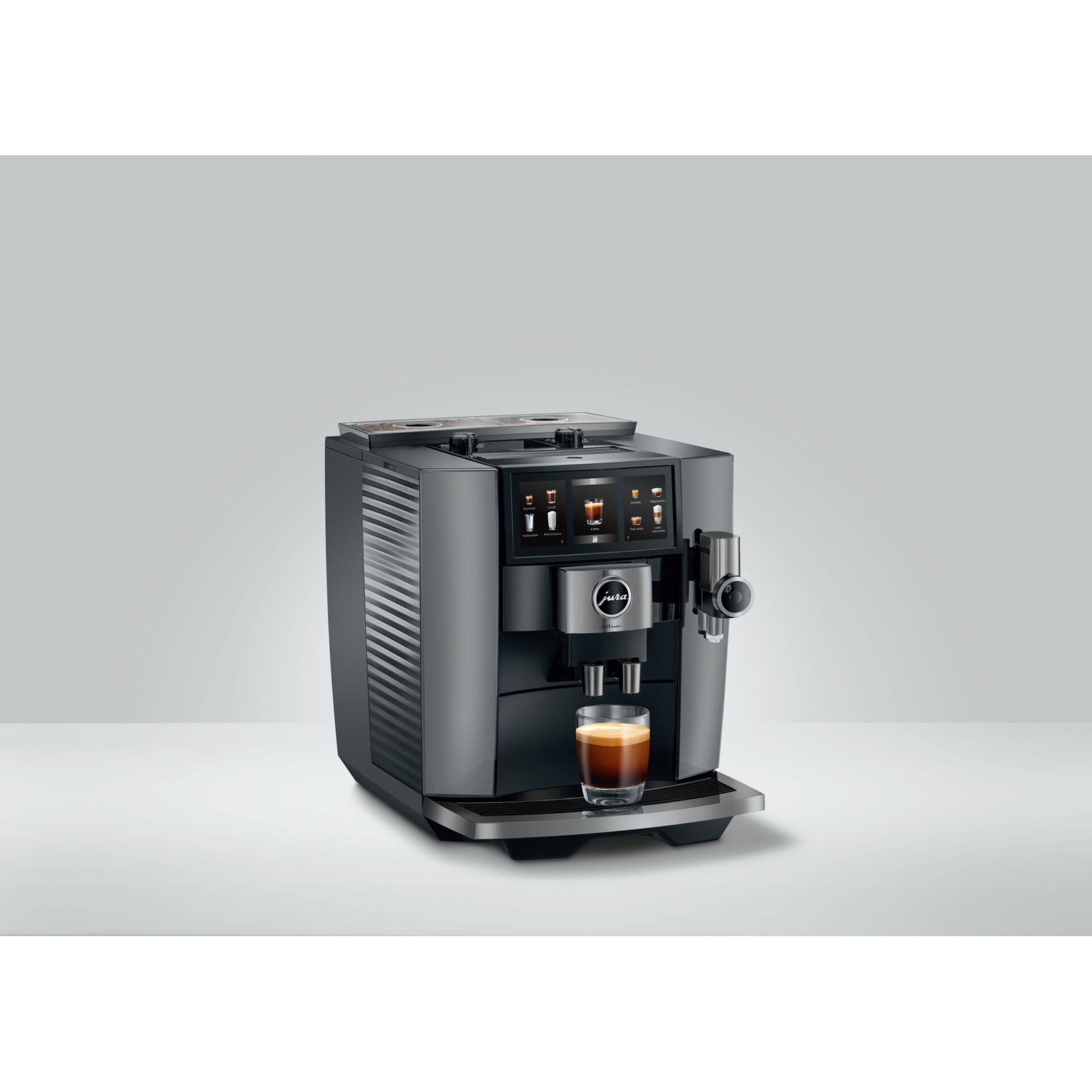 Espresso-Maschine, Kaffeemaschine, integrierter Grinder, Portafilter, Milchschaumbereiter