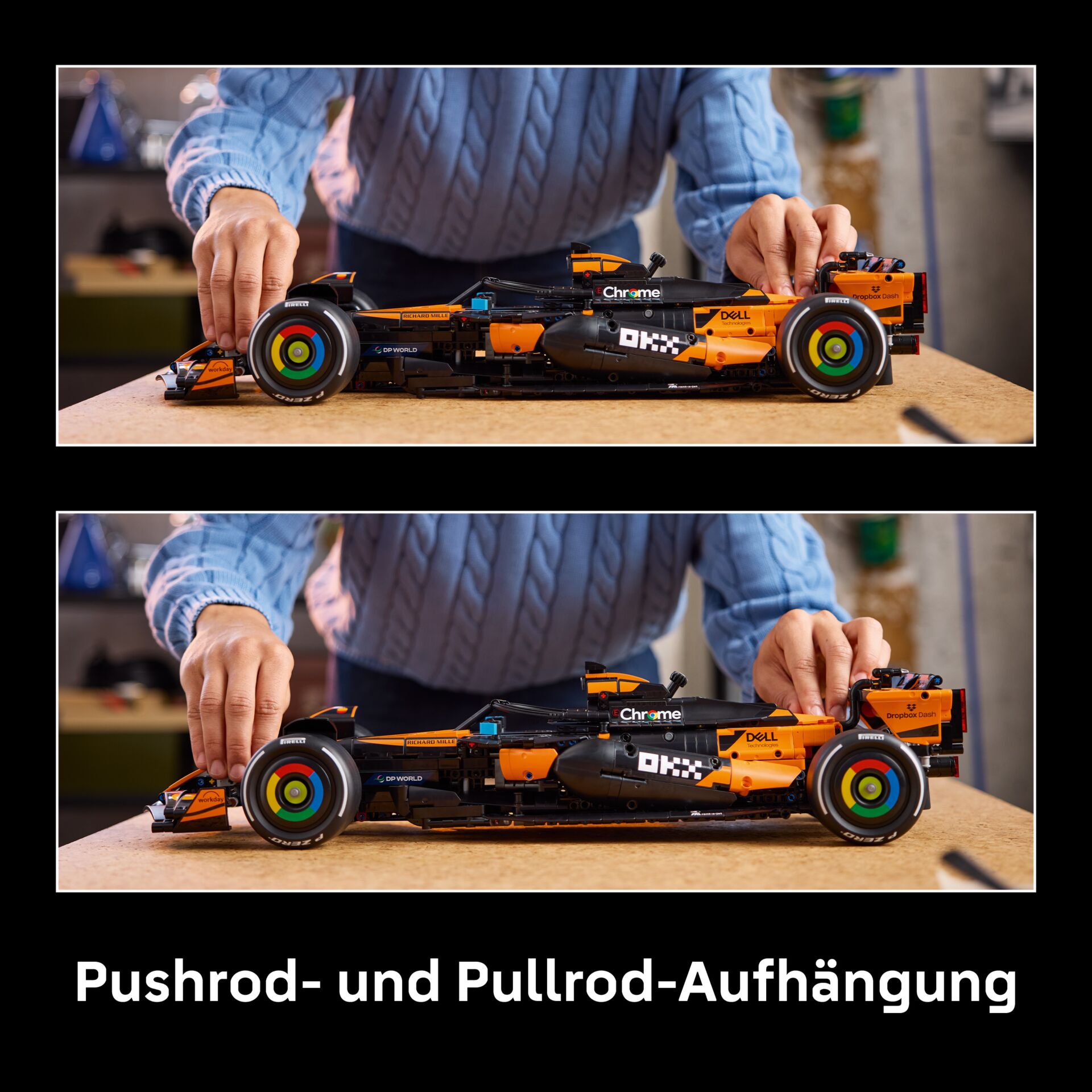 Rennwagen, Modellauto, Orange-schwarz, Rennauspuff?, Reifen