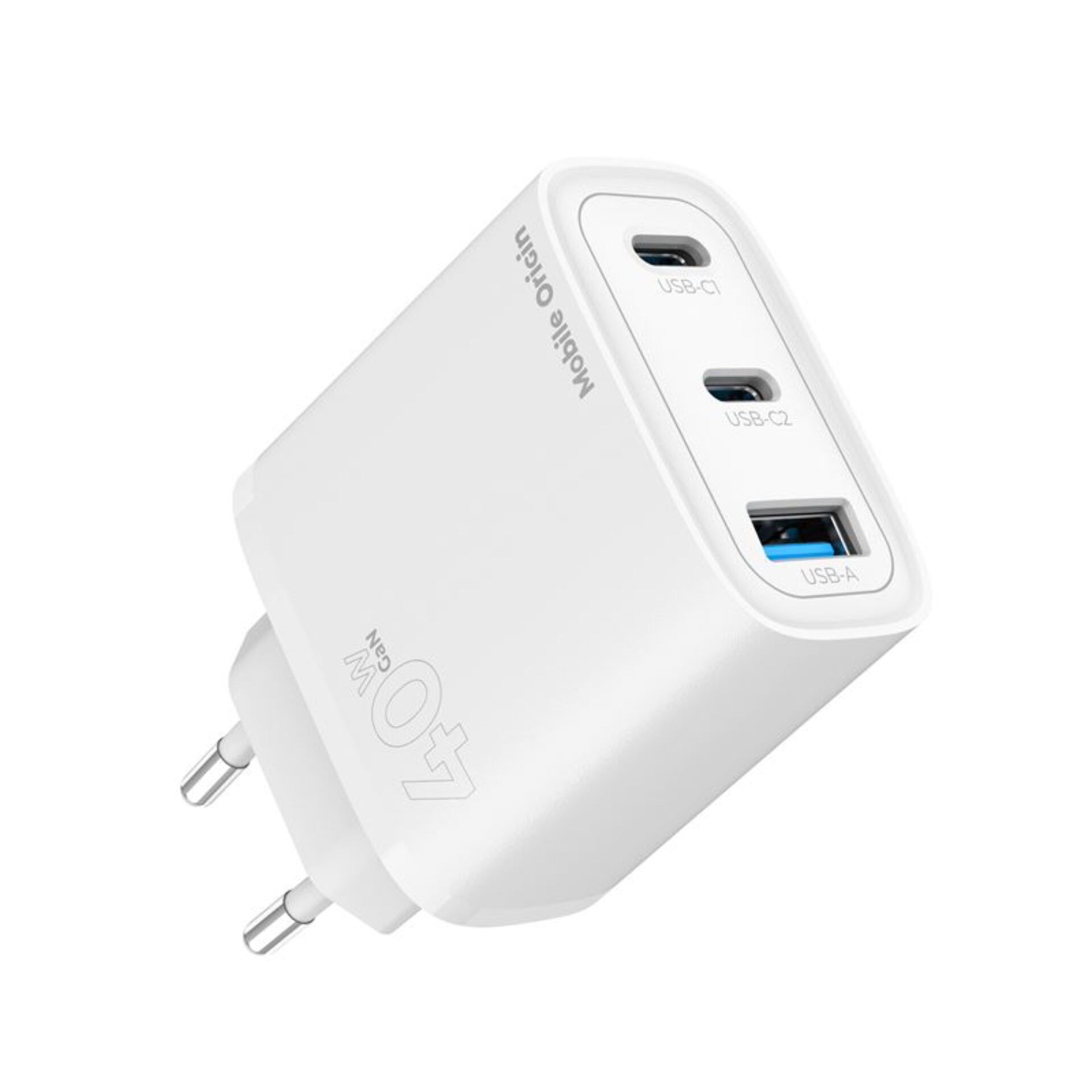 USB-A-Hub, 3-Porten-Hub, USB-C, weiß, Adapter