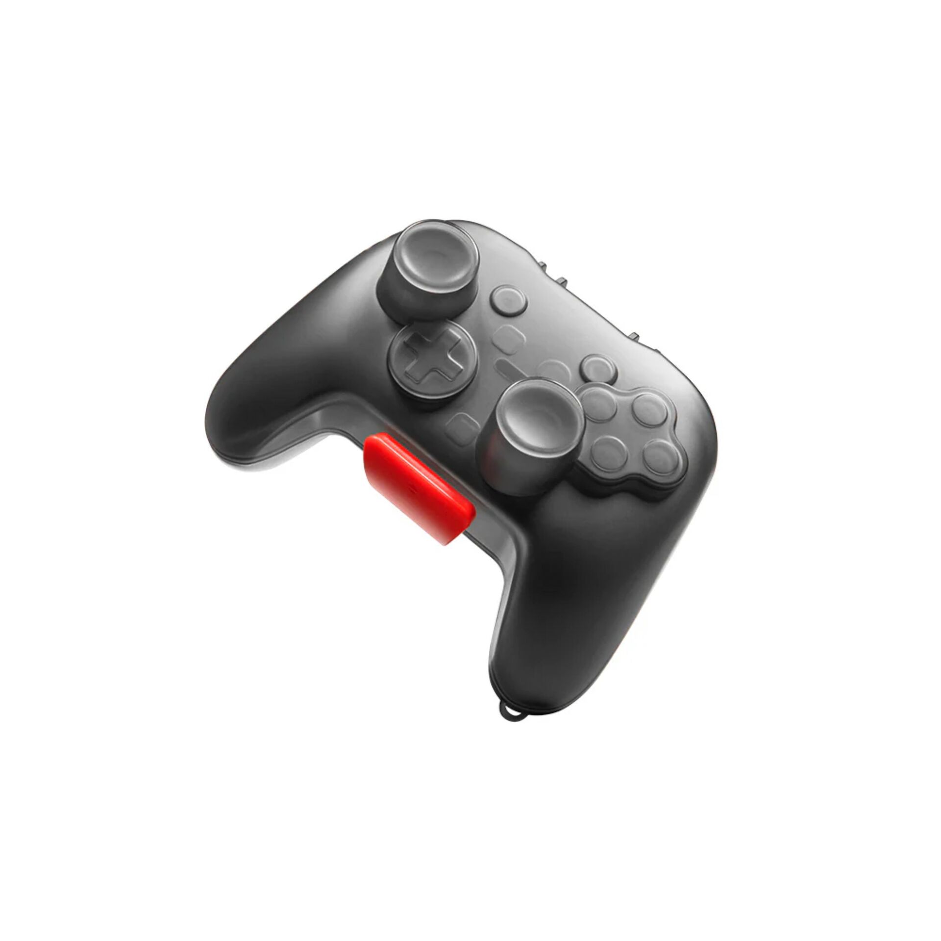 gamepad, controller, wireless, black, red-thumbstick