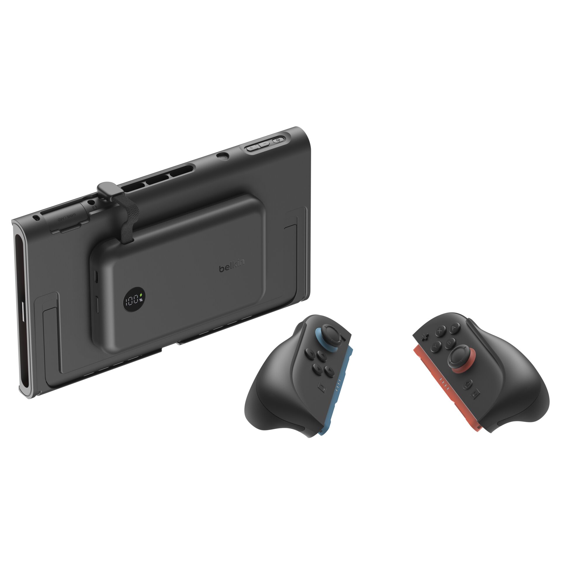 Nintendo Switch Hülle, Ständer, Joy-Con Griffe, Ladeeinheit, Schwarz