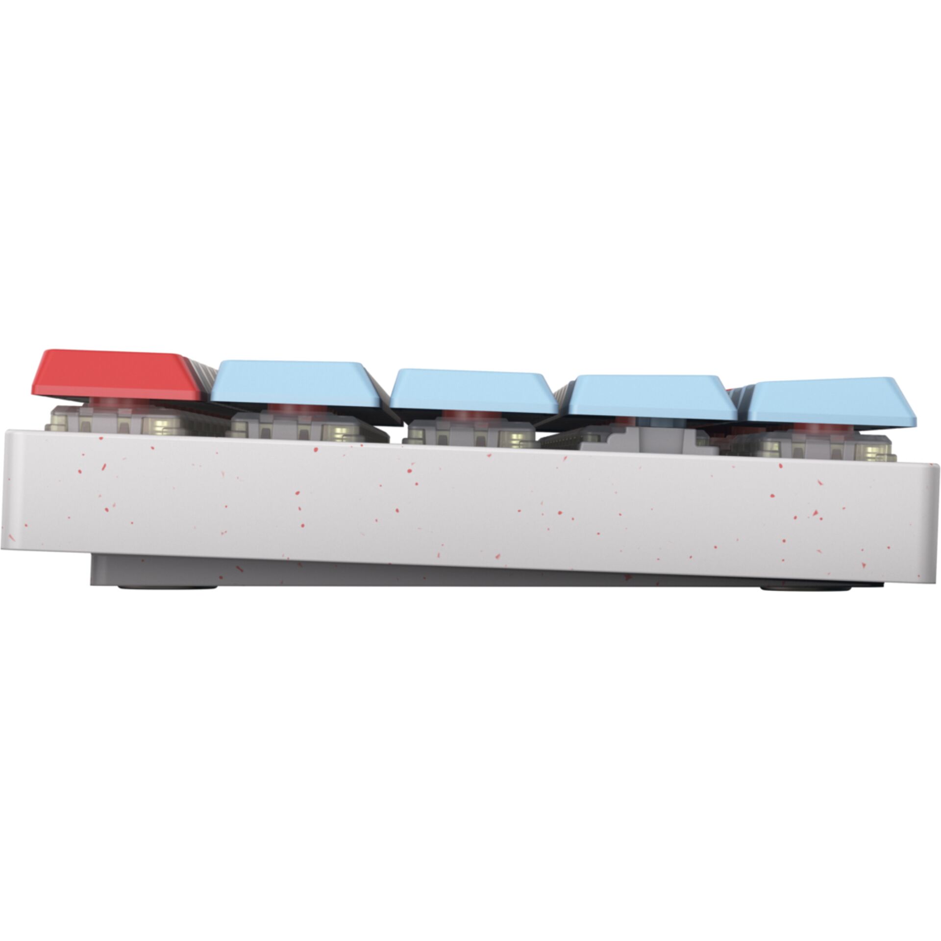 Keycaps, Mechanische Tastatur, Blaue Tasten, Rote Taste, Weiße Basis
