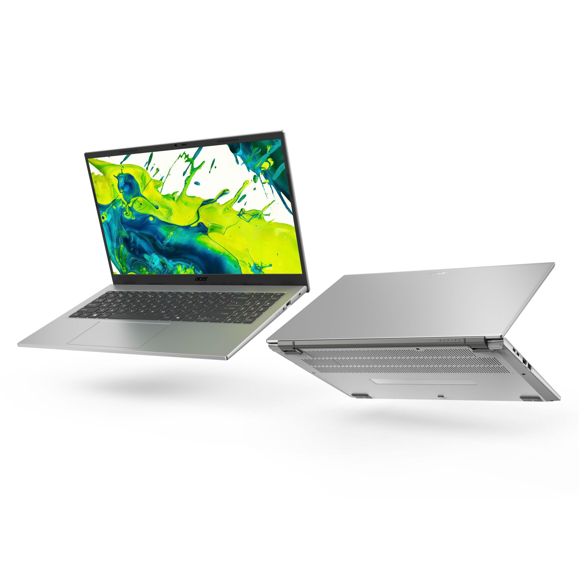 Laptop, Silber, Grau, Display, Tastatur