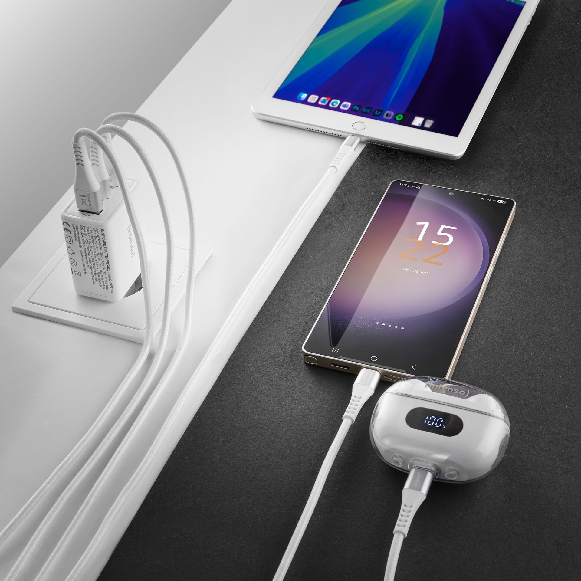 tablet, Ladegerät, Kabel, Stromadapter, Kabelsystem