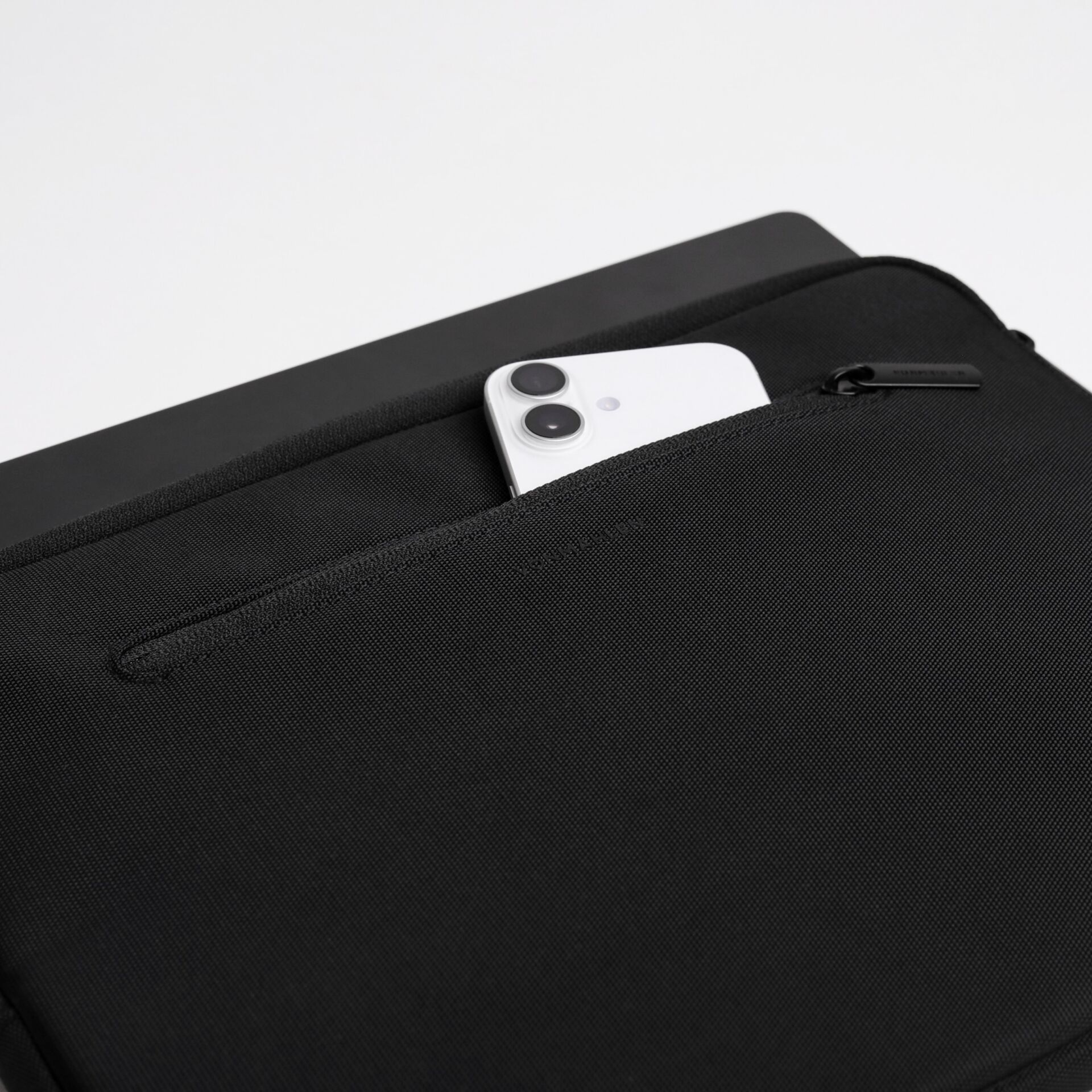 Rucksack, innere Tasche, Handy-Tasche, schwarz, Reißverschluss