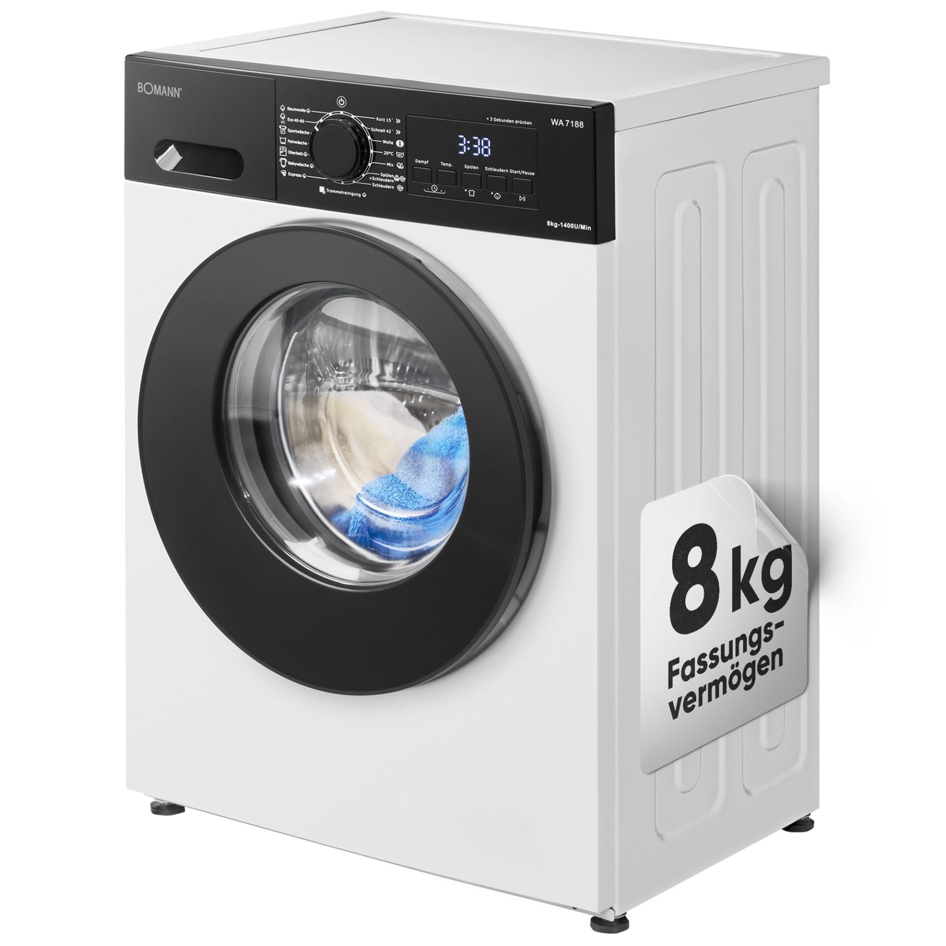 Bomann WA 7188   weiß   8 kg  Waschmaschine