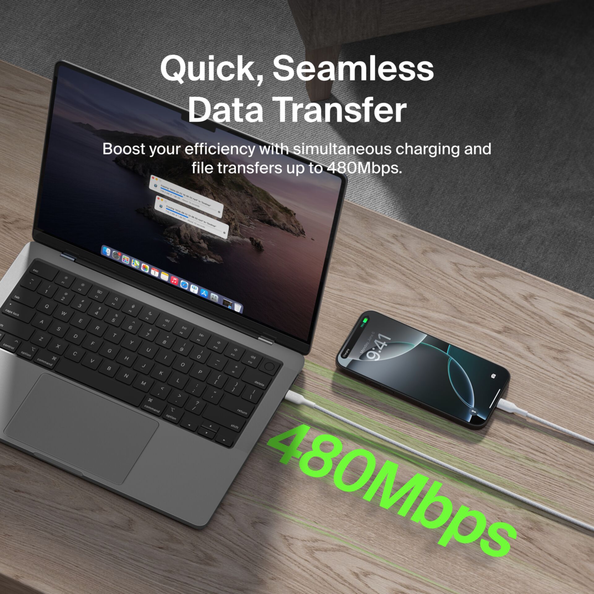 laptop, Ladegerät, Smartphone, USB-C, Datenübertragung