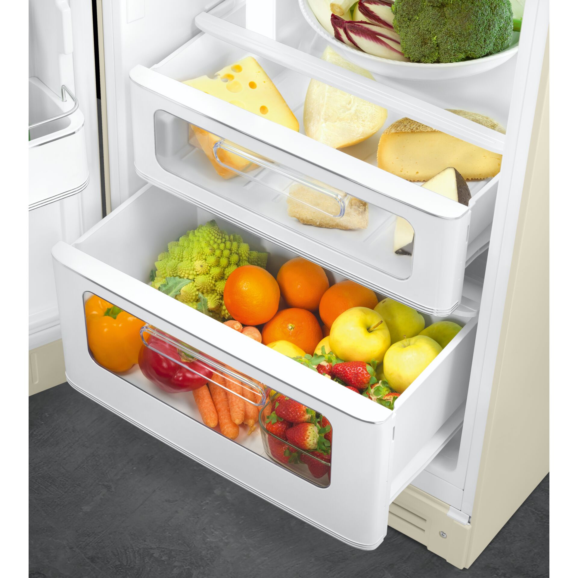 Kühlschrank, Frischhaltefach, Gemüse, Obst, Schublade