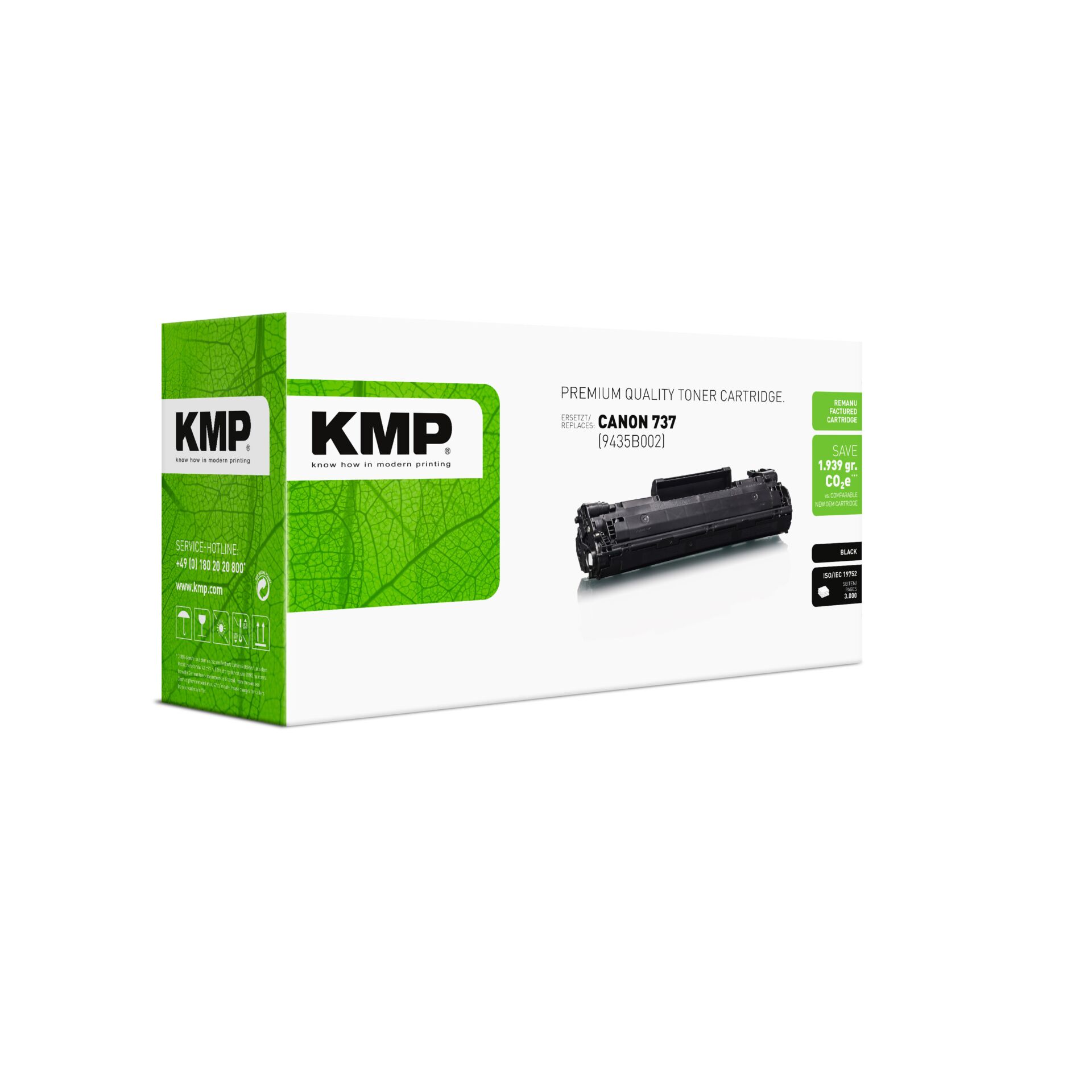 Adapter, Feuerwaffe, Werbung, Pistole, Handfeuerwaffe, Toner, KMP, Canon 737, Schwarztoner, Kassette