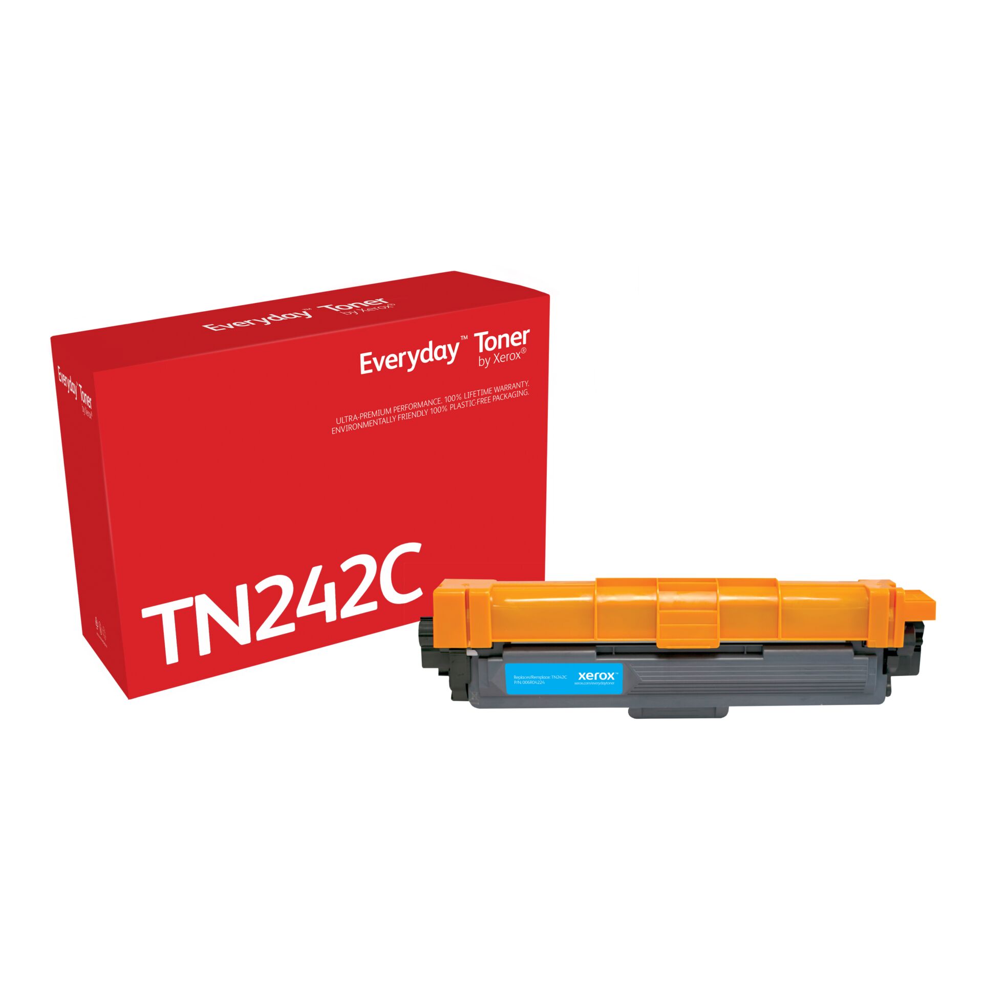 Xerox Everyday Cyan Toner ers.  Brother TN242C