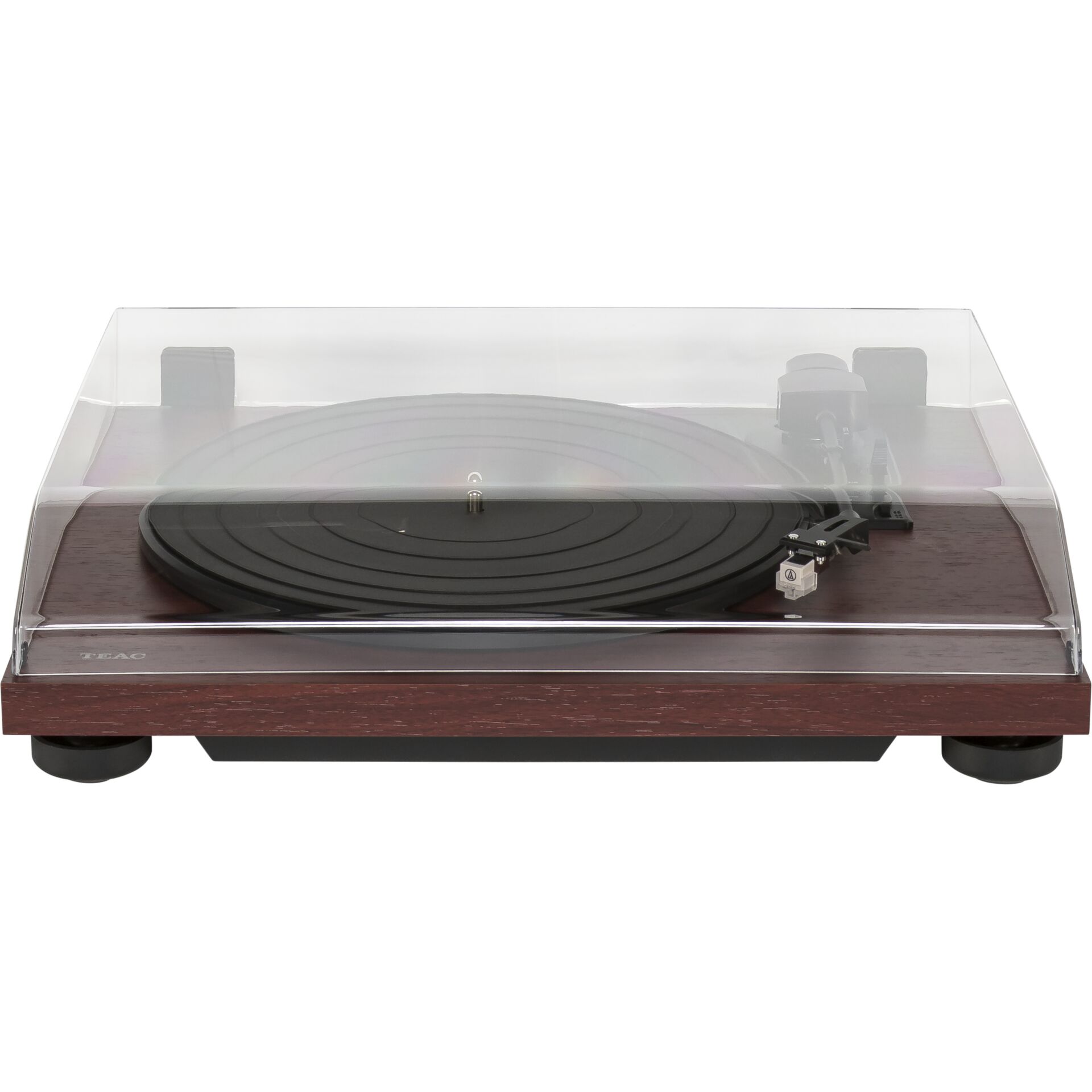 Plattenspieler, Turntable, Holzoptik, Transparentes Abdeckhaube, Tonarm