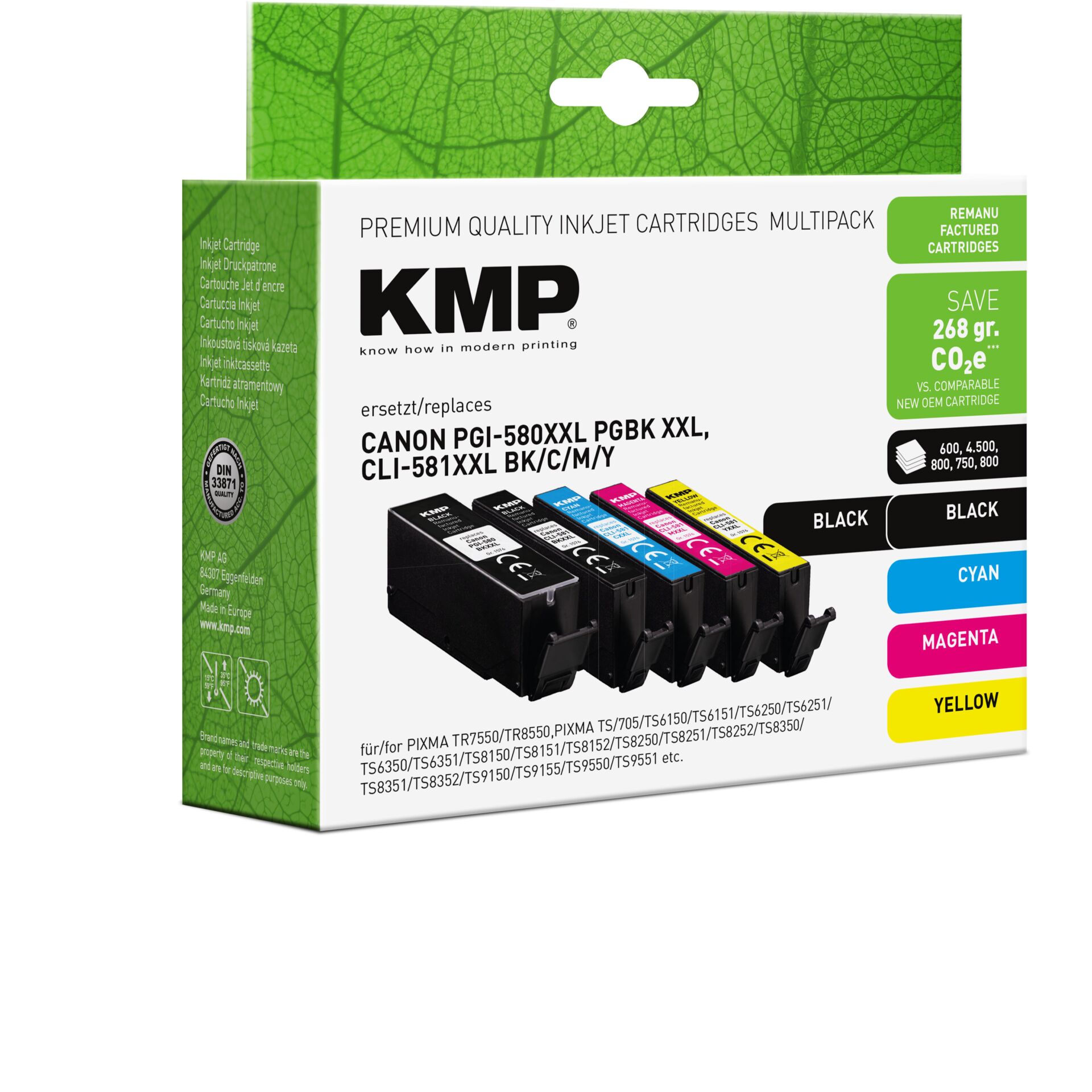 Adapter, Elektronik, Tintenpatronen, Kompaktpaket, Canon-Kompatibel, Mehrfarbig, Druckerpatrone