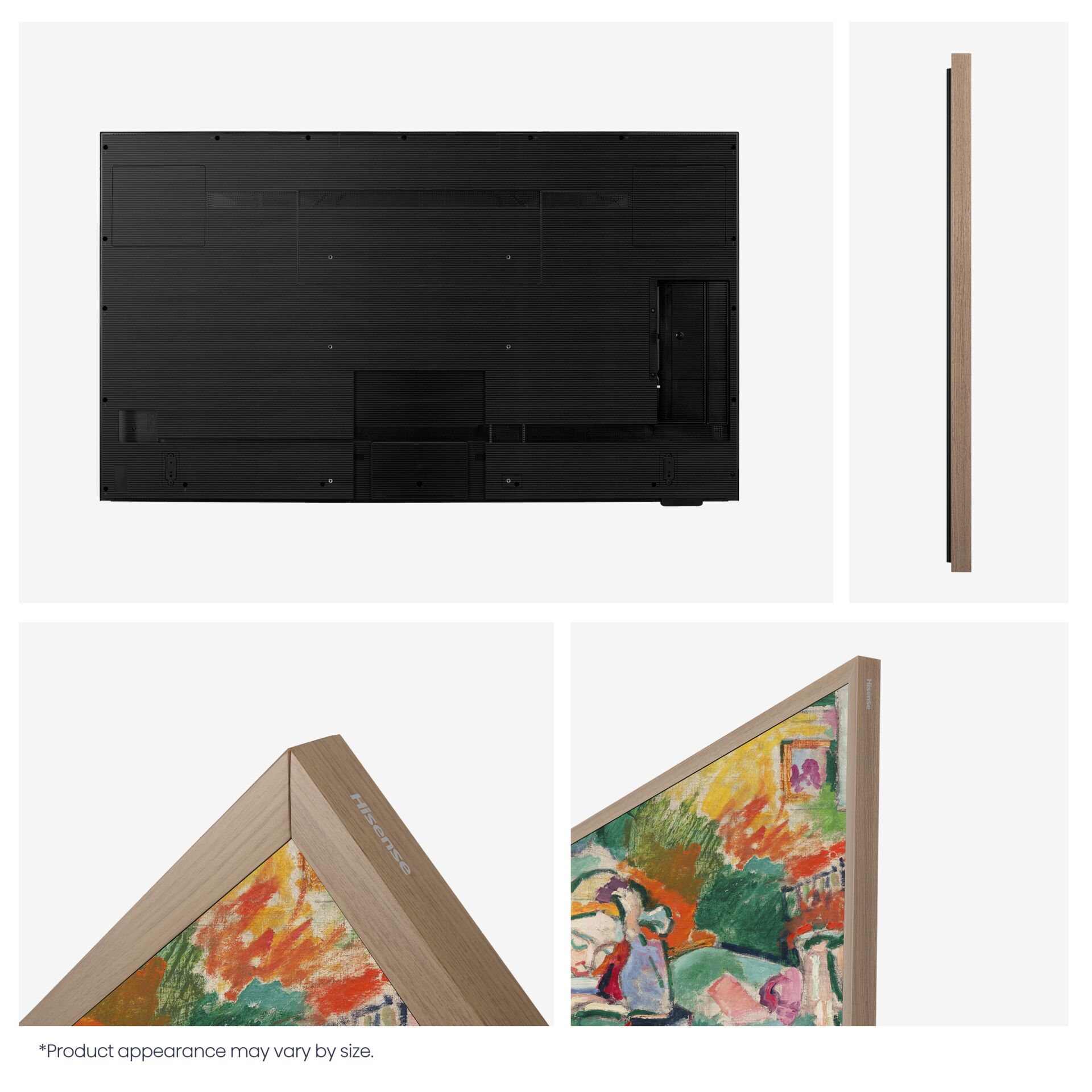 Fernseher, Rückseite, Holzrahmen, Kunstwerk, Rahmenkante