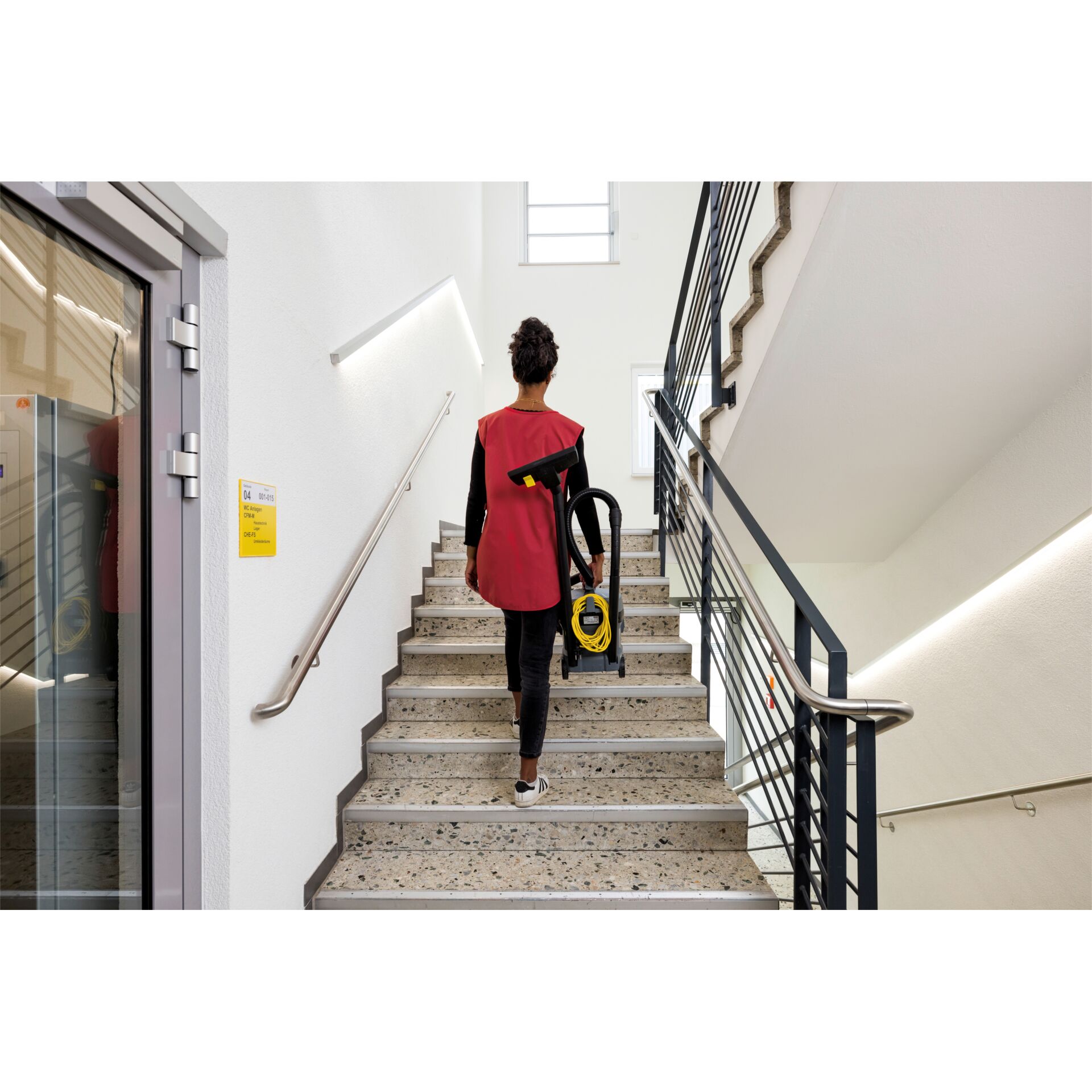 Haus, Wohnen, Treppe, Handlauf, Person