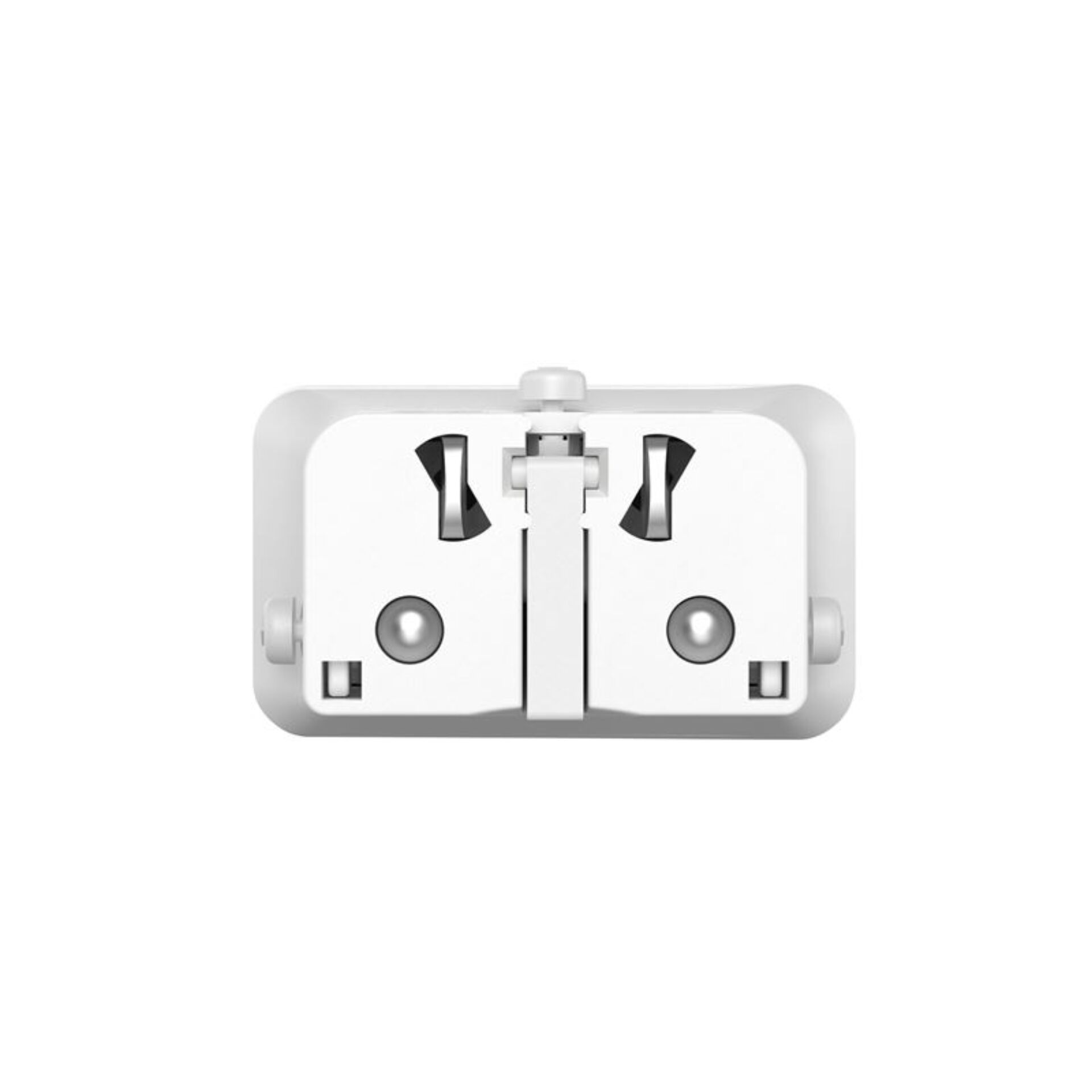 Steckdose, Wandsteckdose, EU-Stecker, Kabelanschluss, Grau-weiß
