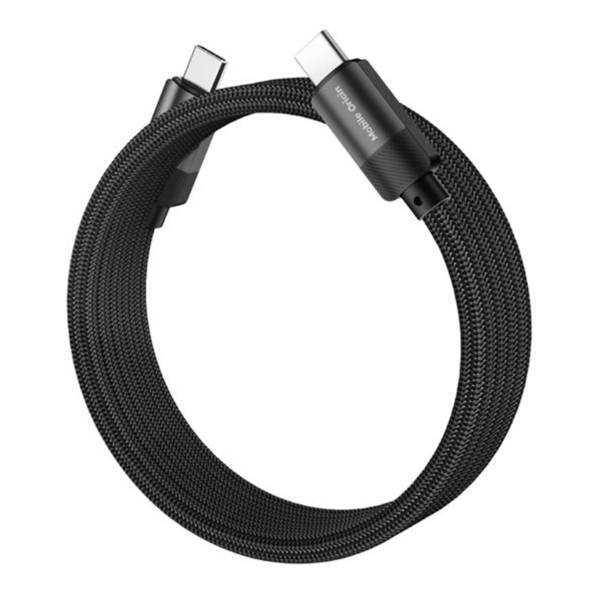 Kabel, USB-C, Ladekabel, Metallisch, Schwarz