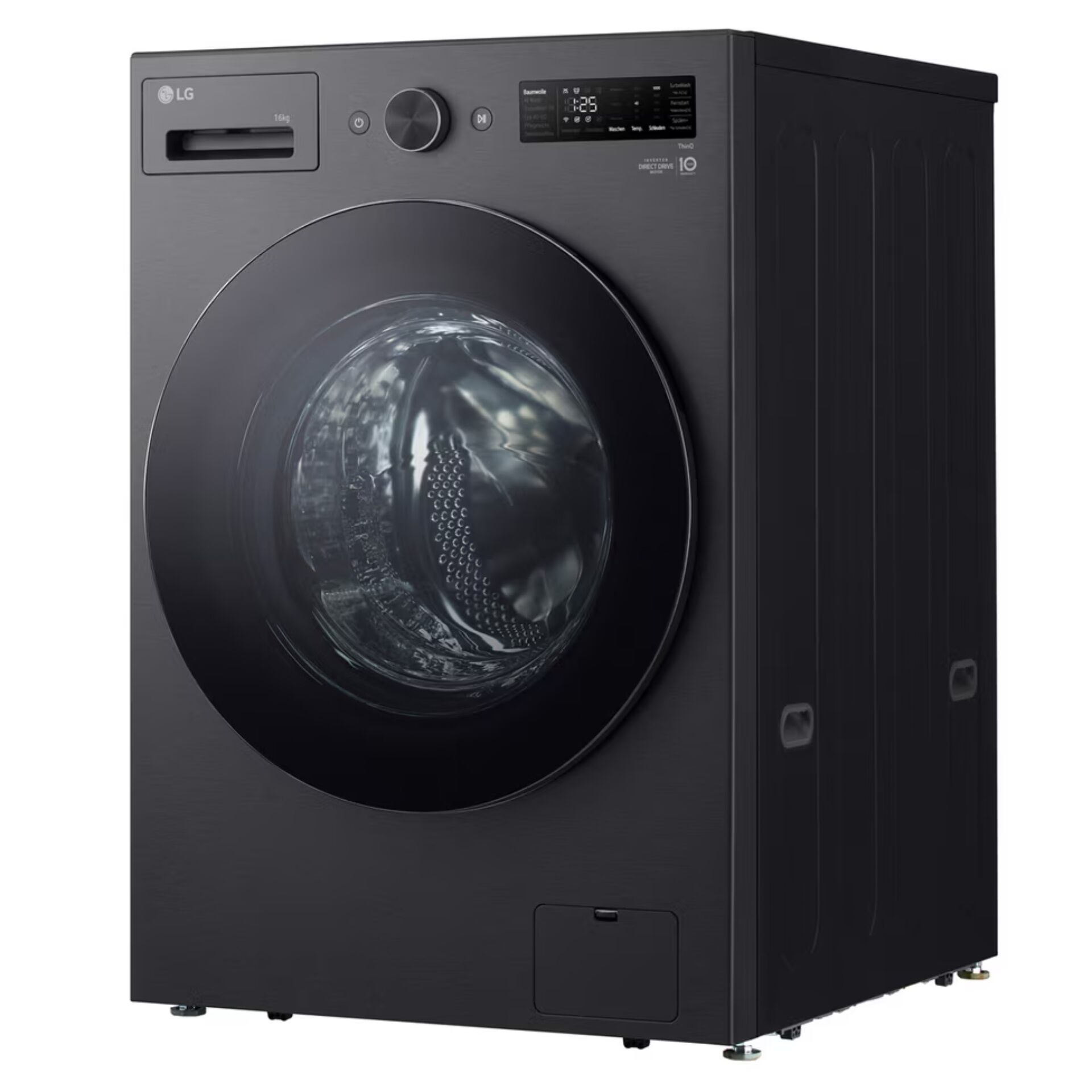 Frontlader-Waschmaschine, Graphitgrau, 16 kg Fassungsvermögen, Digitaldisplay, Bullauge