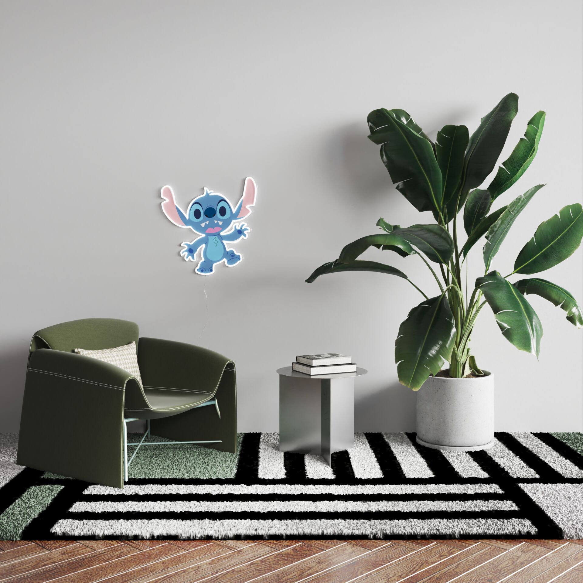 Dekoration für Zuhause, Teppich, Pflanze, Stuhl, Topfpflanze