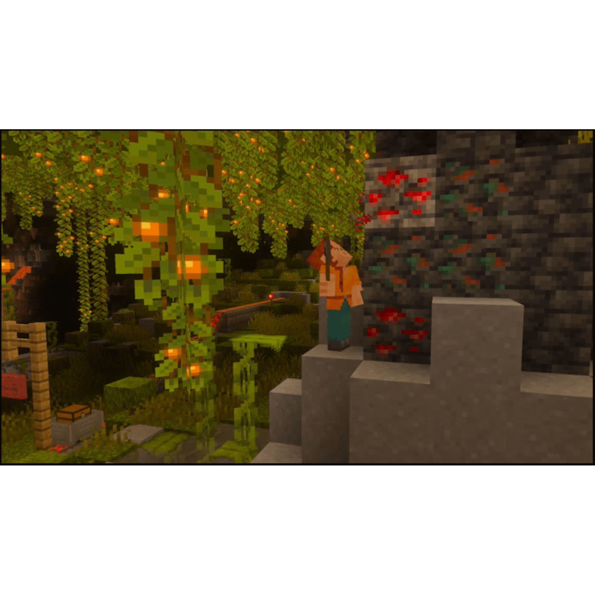 Minecraft, Charakter, Steinblock, Ranken, Steinwand