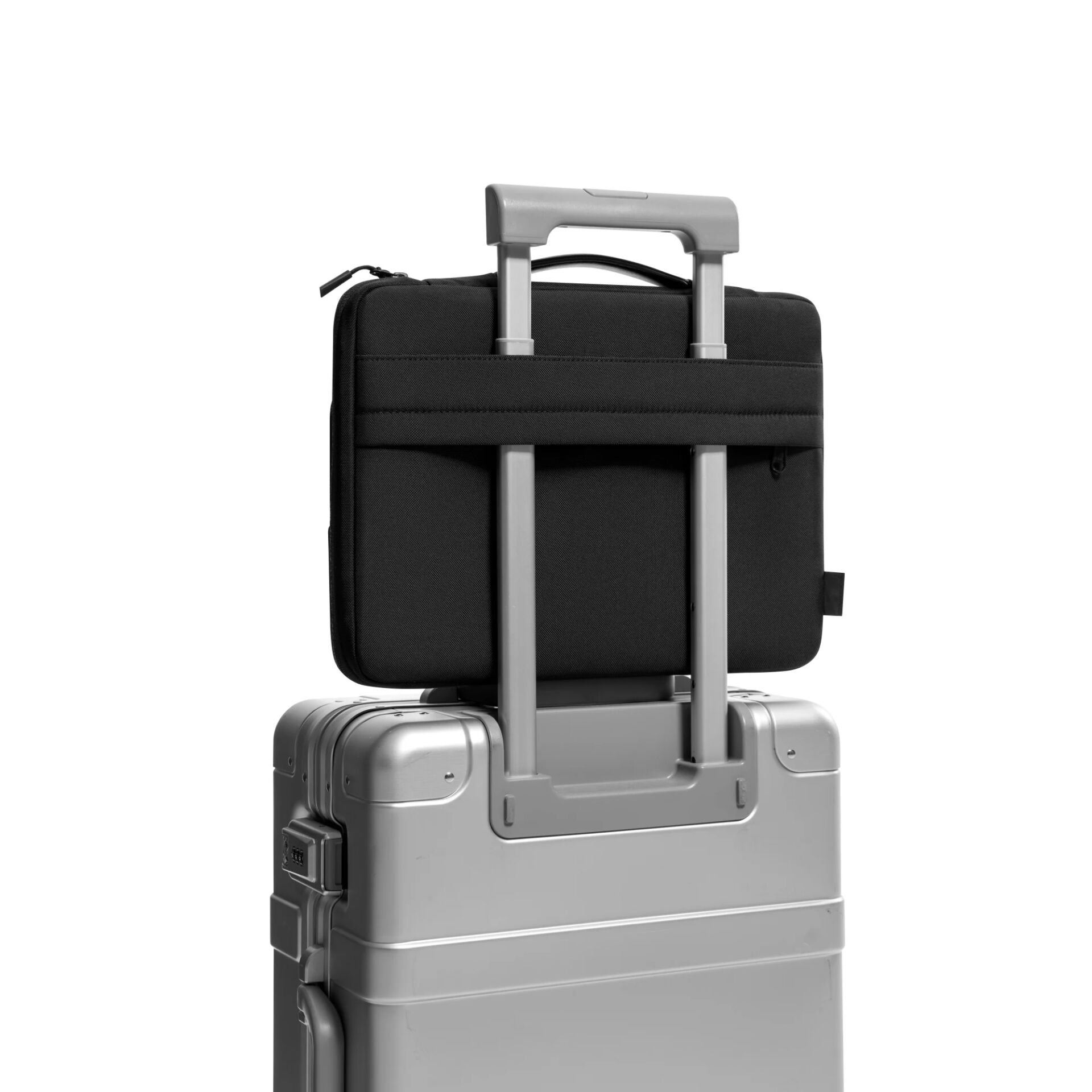 Koffer, Trolley, Reisegepäck, Metallkoffer, Schwarz