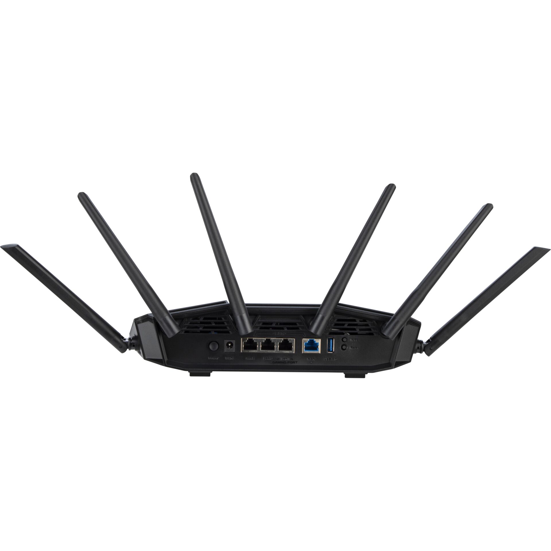 WLAN-Router, Router, Antennen, Schwarz, USB-Blauport