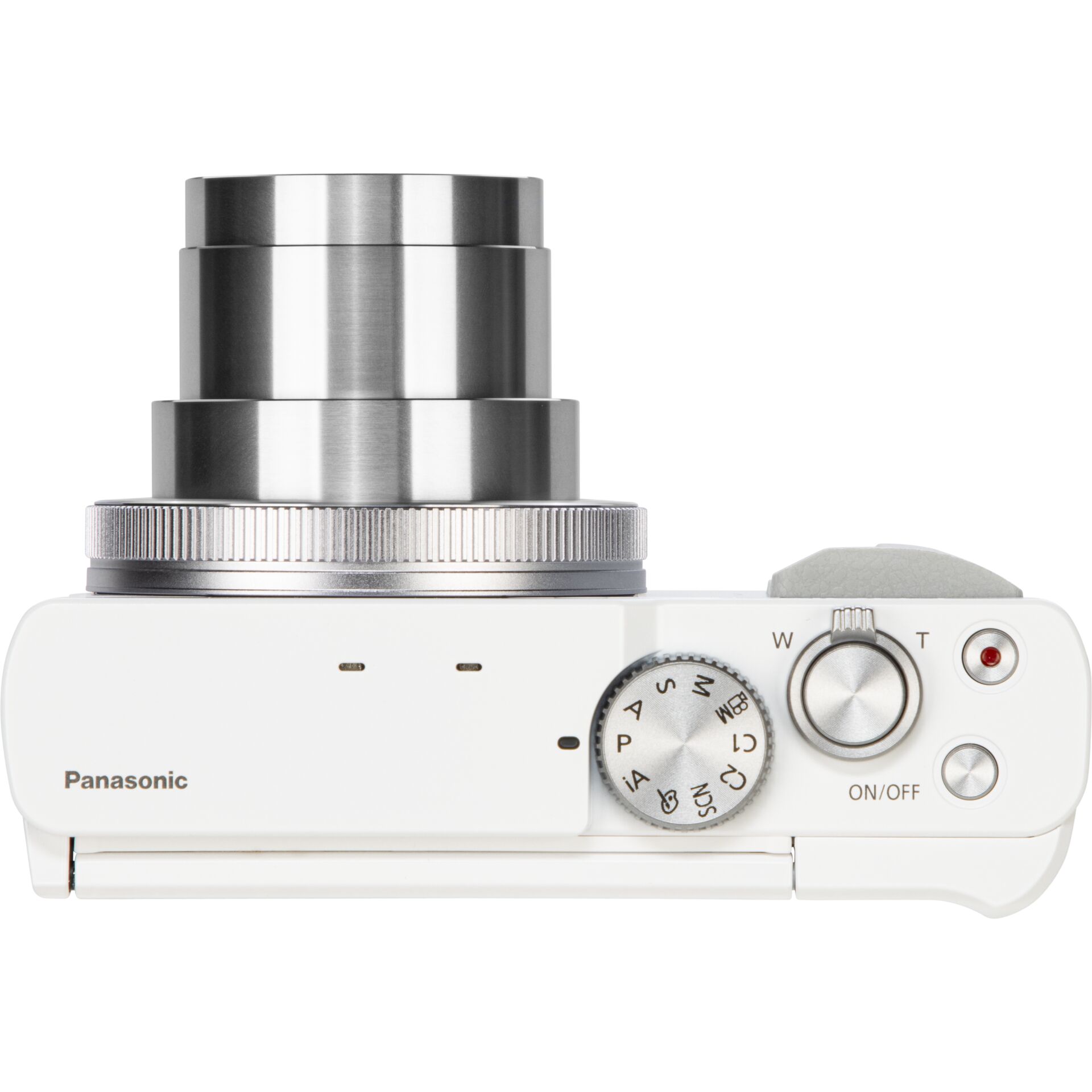 kompaktkamera, silver, metall, festeingebauter zoom, panasonic