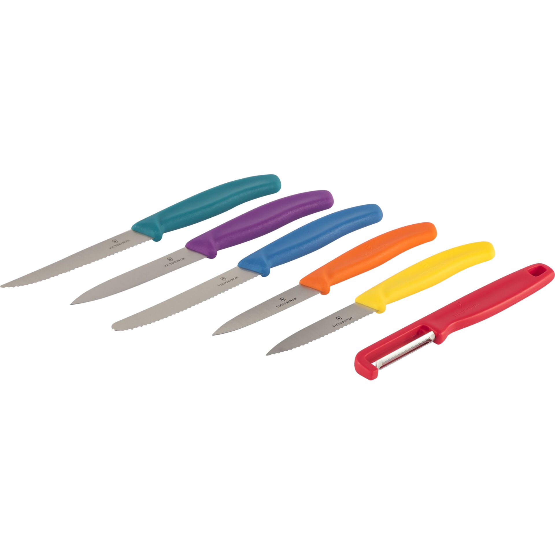 messer set, multicolor, gemüsemesser, ausbeinmesser, peelingmesser