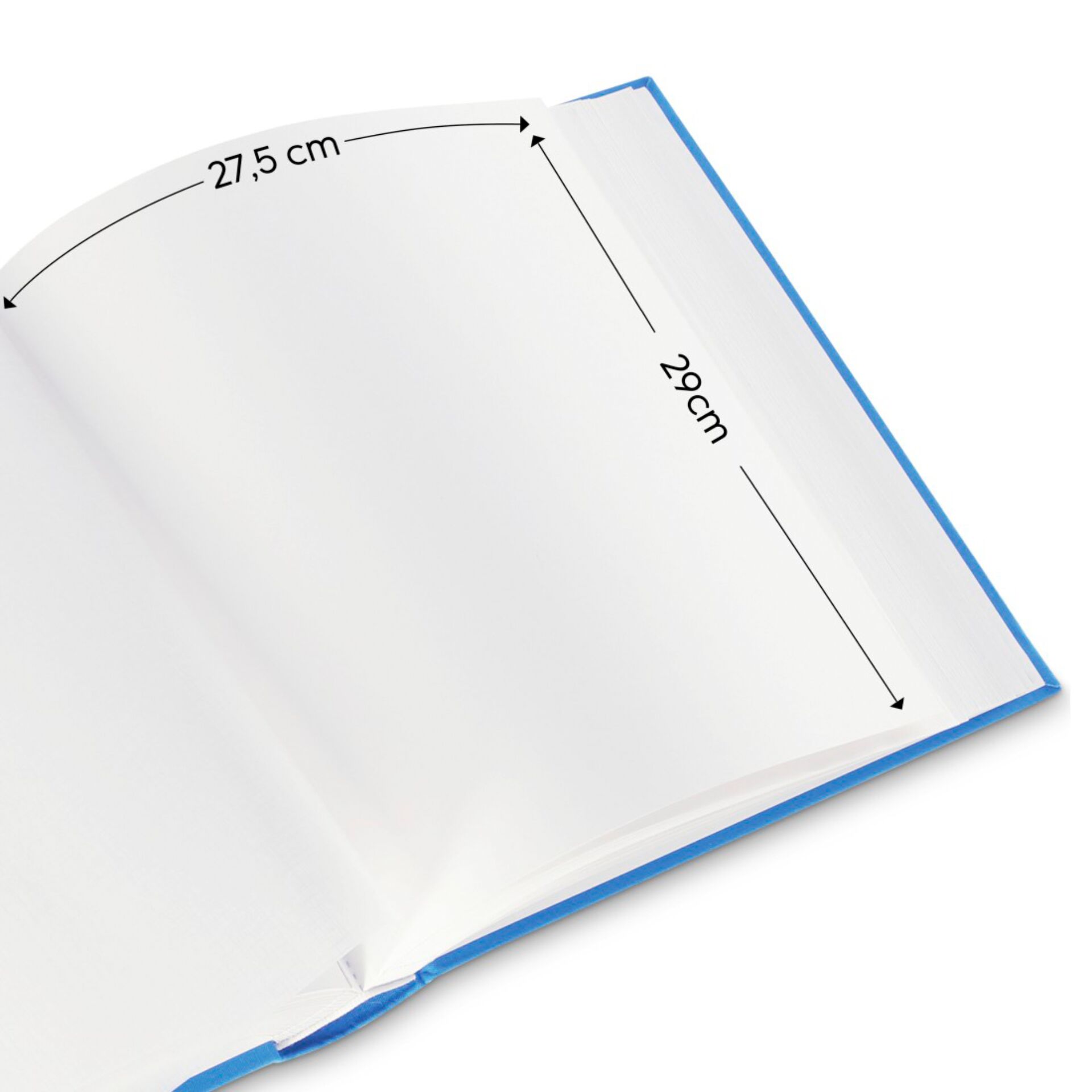 Notizbuch, Hardcover, Papierschrift, Maße 27.5 cm, 29 cm?