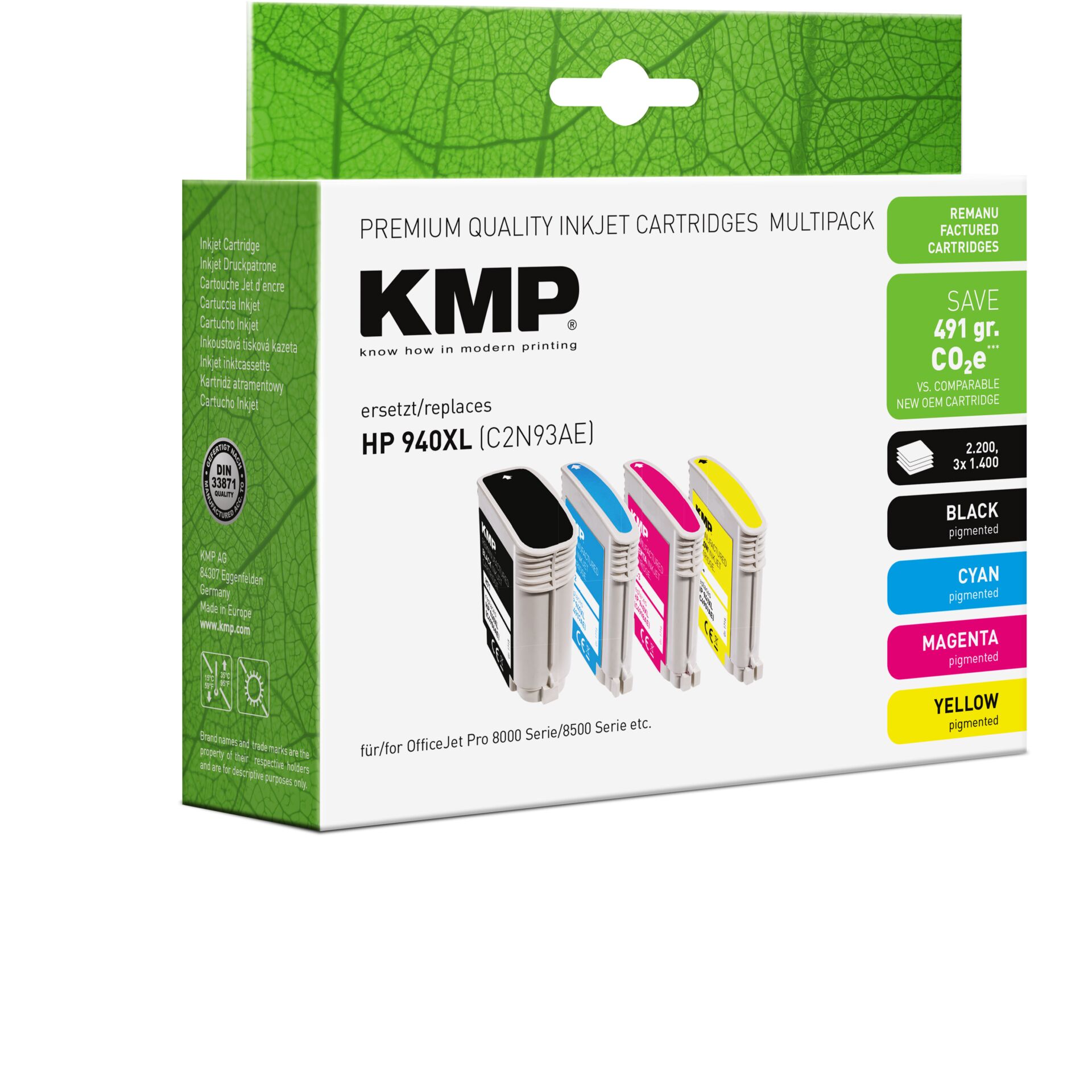 Werbung, Plakat, QR-Code, Tintenpatronen, Mehrfarbig, HP 940XL, Kompaktpack, Office Jet Pro