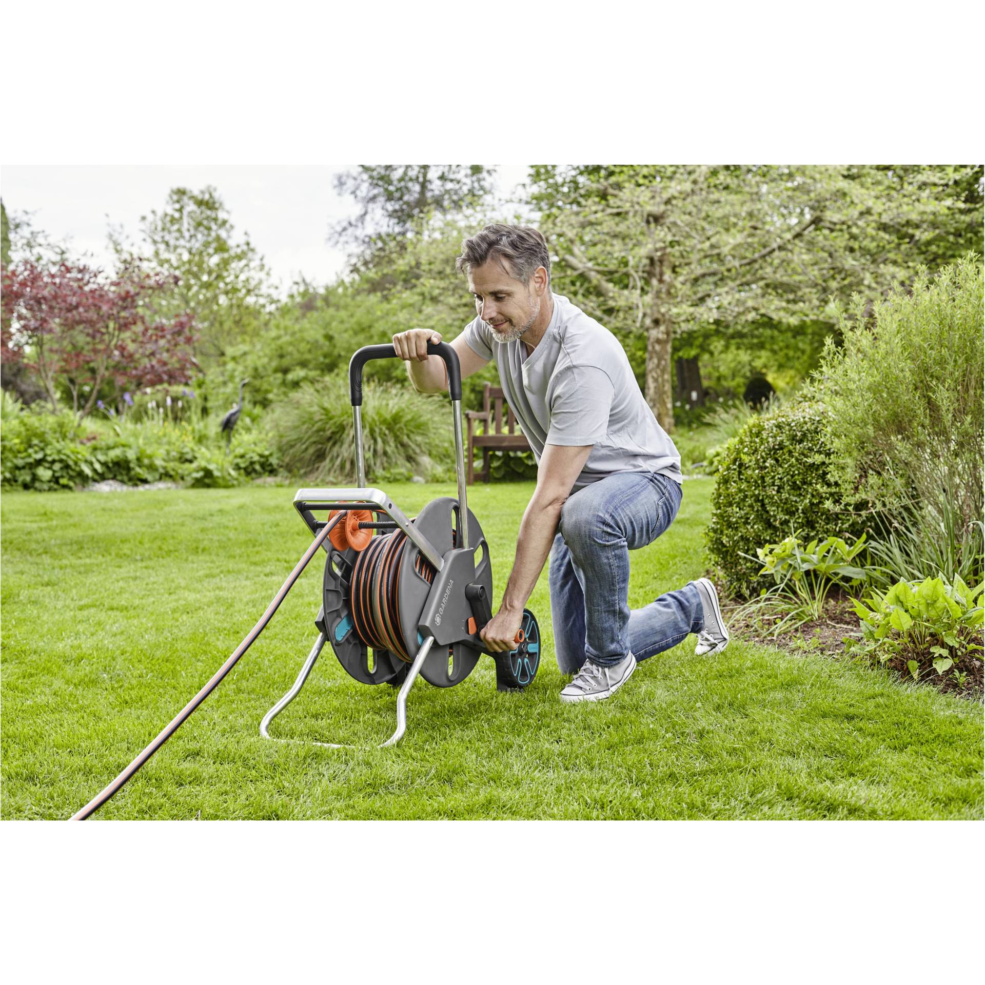 Gras, Rasen, Erwachsener, Mann, Person