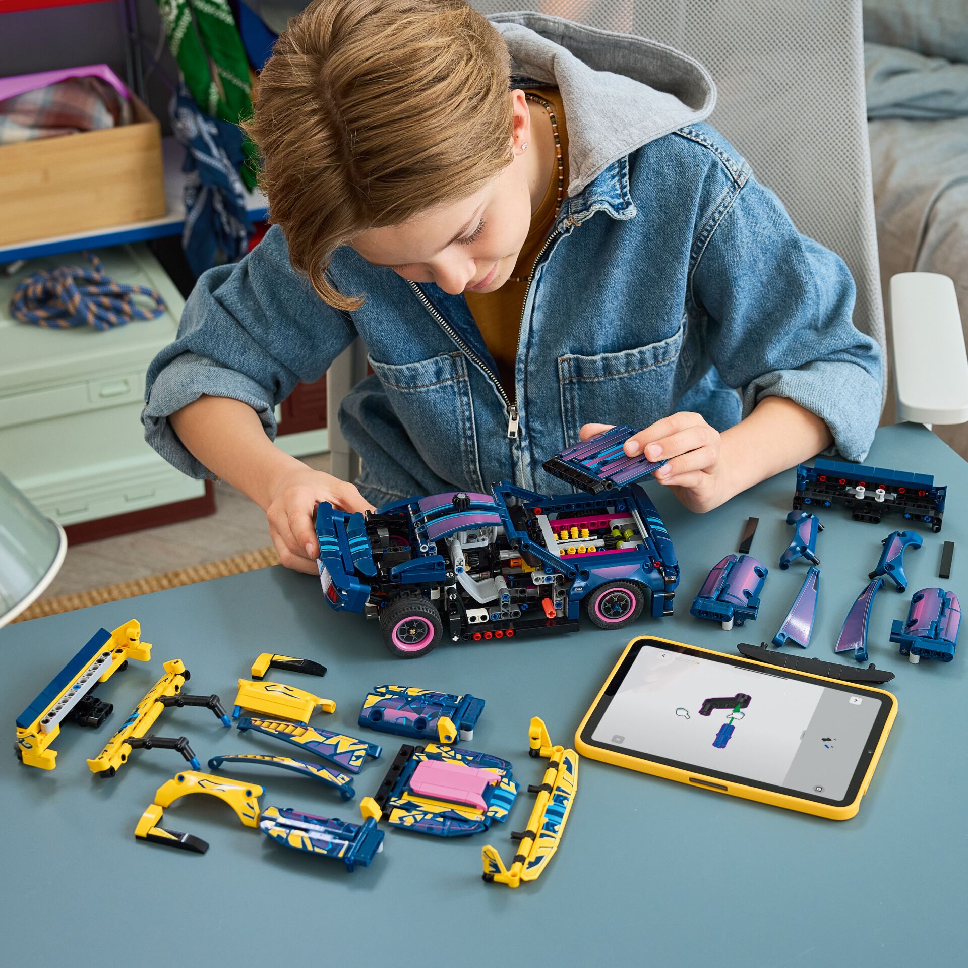 Lego-ähnliches Set, Konstruktionsspielzeug, Auto, Spielzeugset, Bausatz