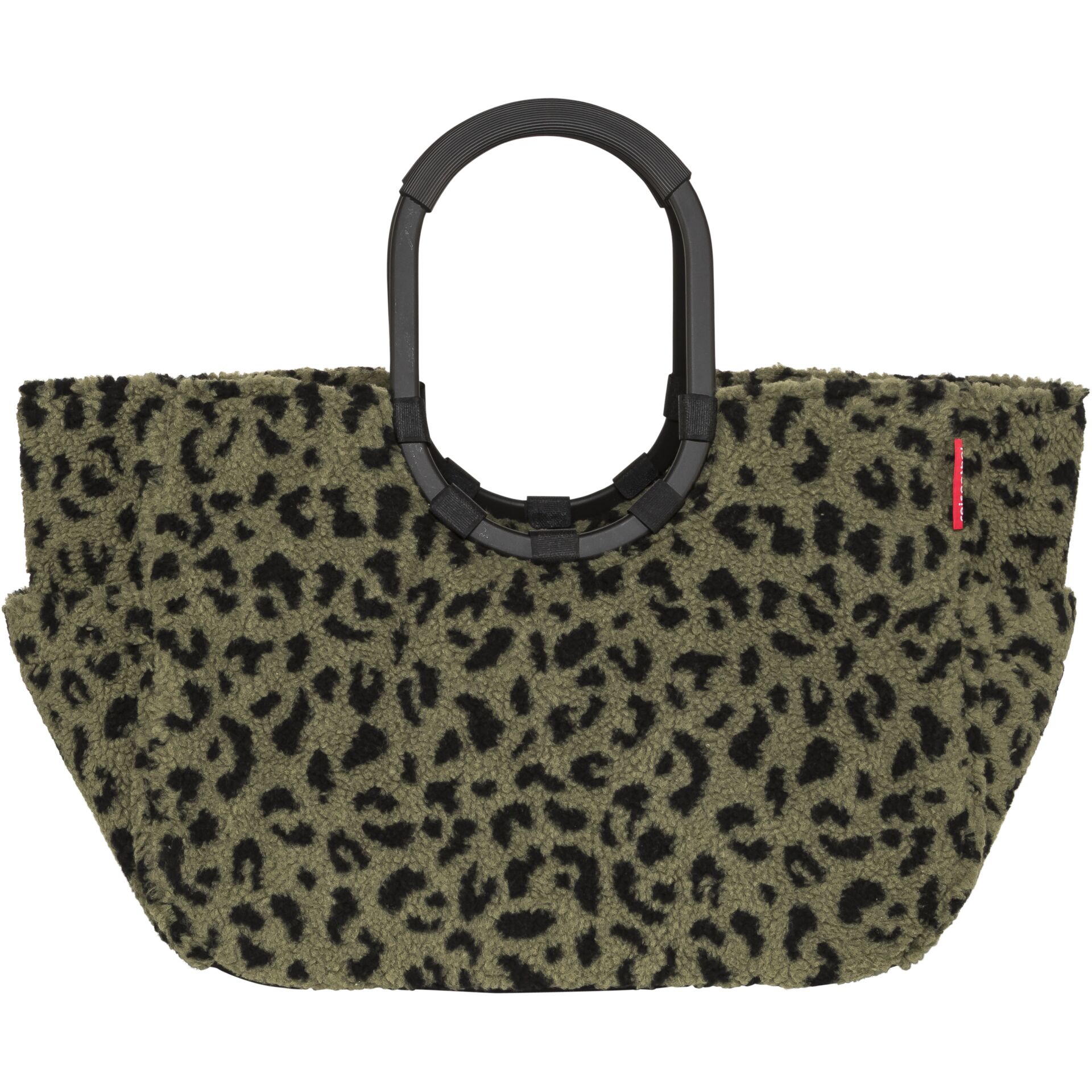 Tasche, Leopardenmuster, Felloptik, Schultertasche, Rundgriff
