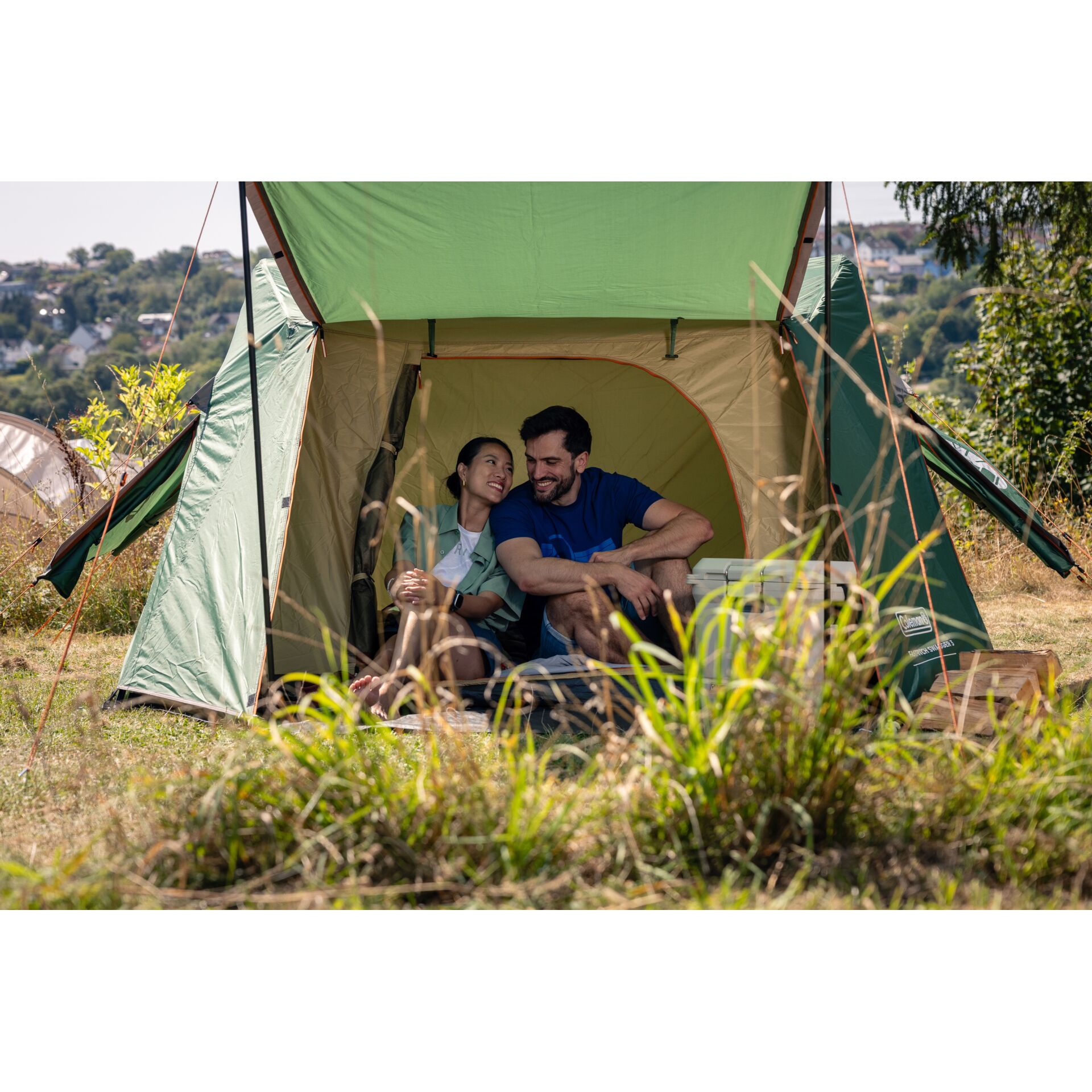 Draußen, Unterschlupf, Zelt, Campen, Person