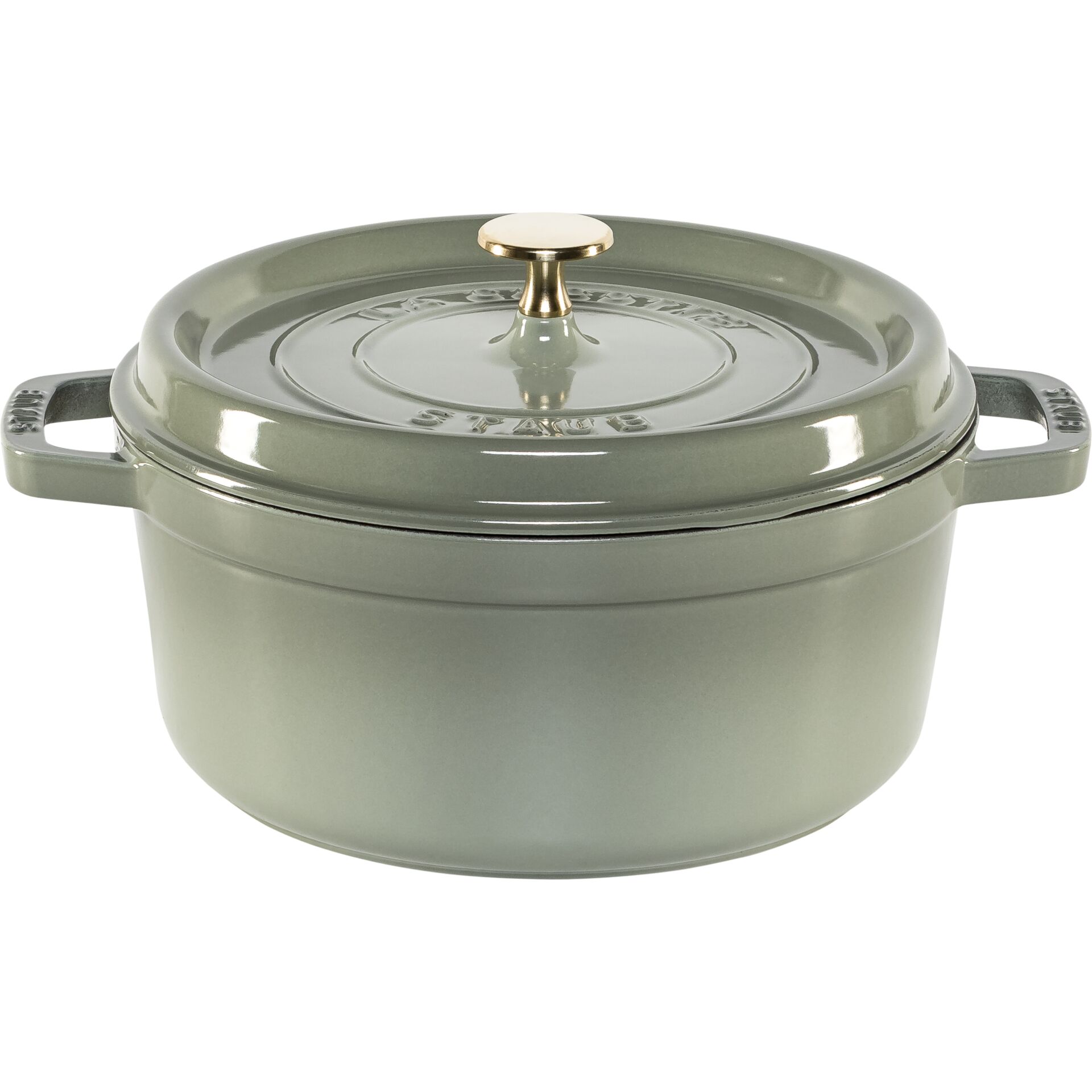Staub La Cocotte 24cm rund,  Eukalyptus, Gusseisen